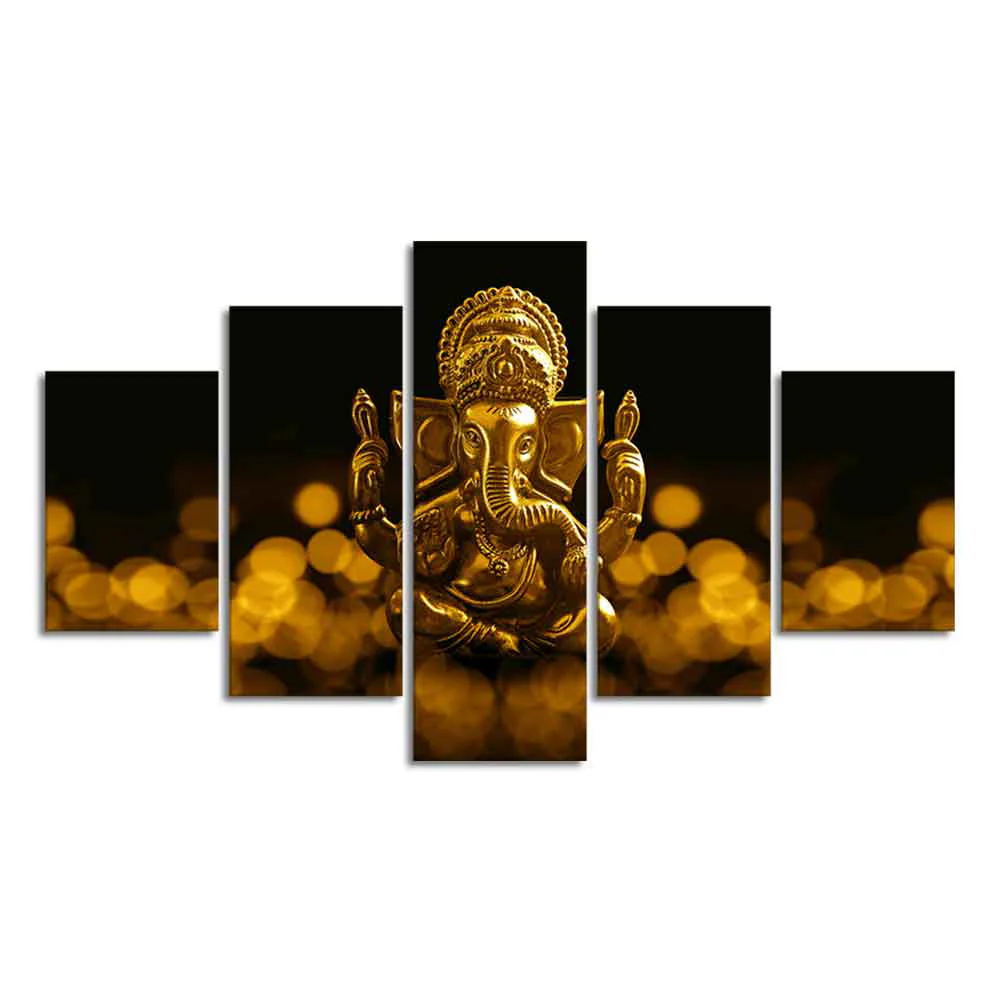 Lord Ganesha Wall Painting of Five Pieces - Image 4