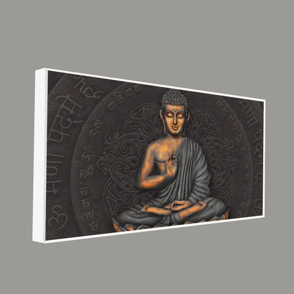 Lord Gautam Buddha Meditating Wall Painting - Image 5