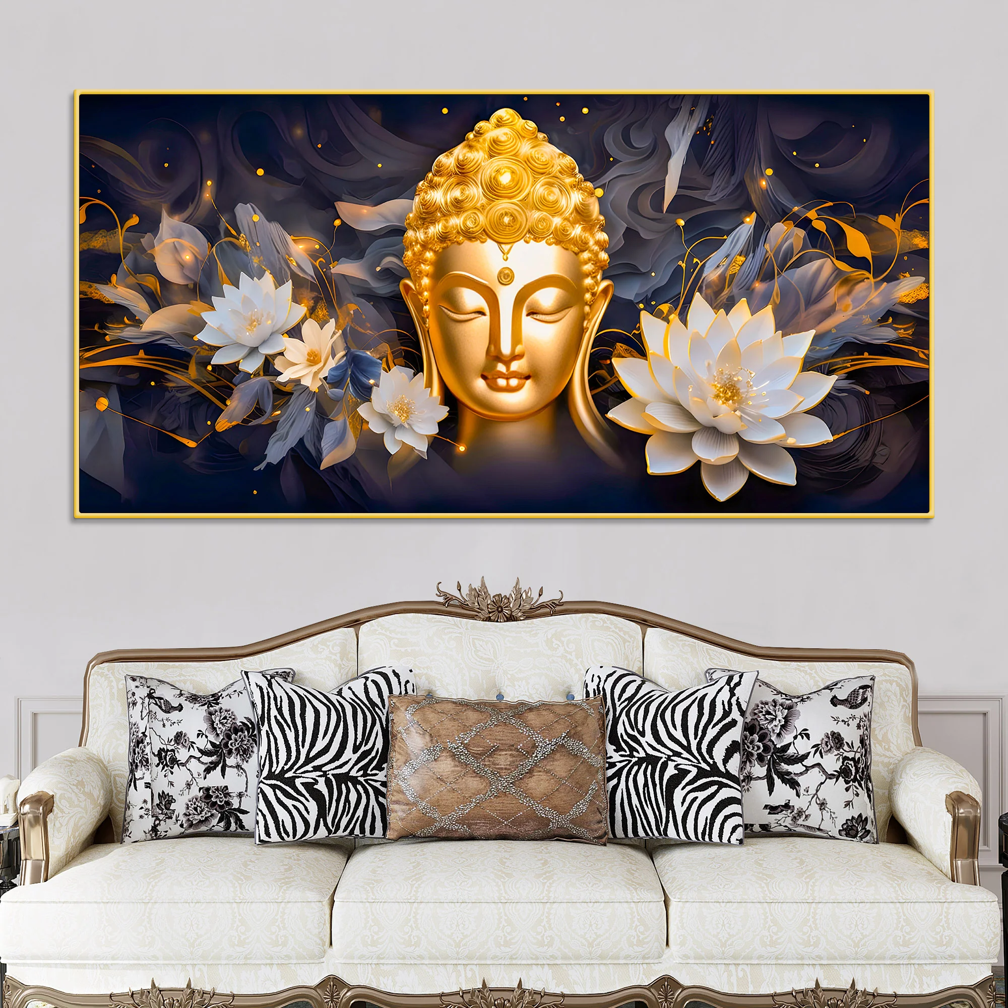 Lord Gautam Buddha Wall Painting for Elegant Spaces - Image 2