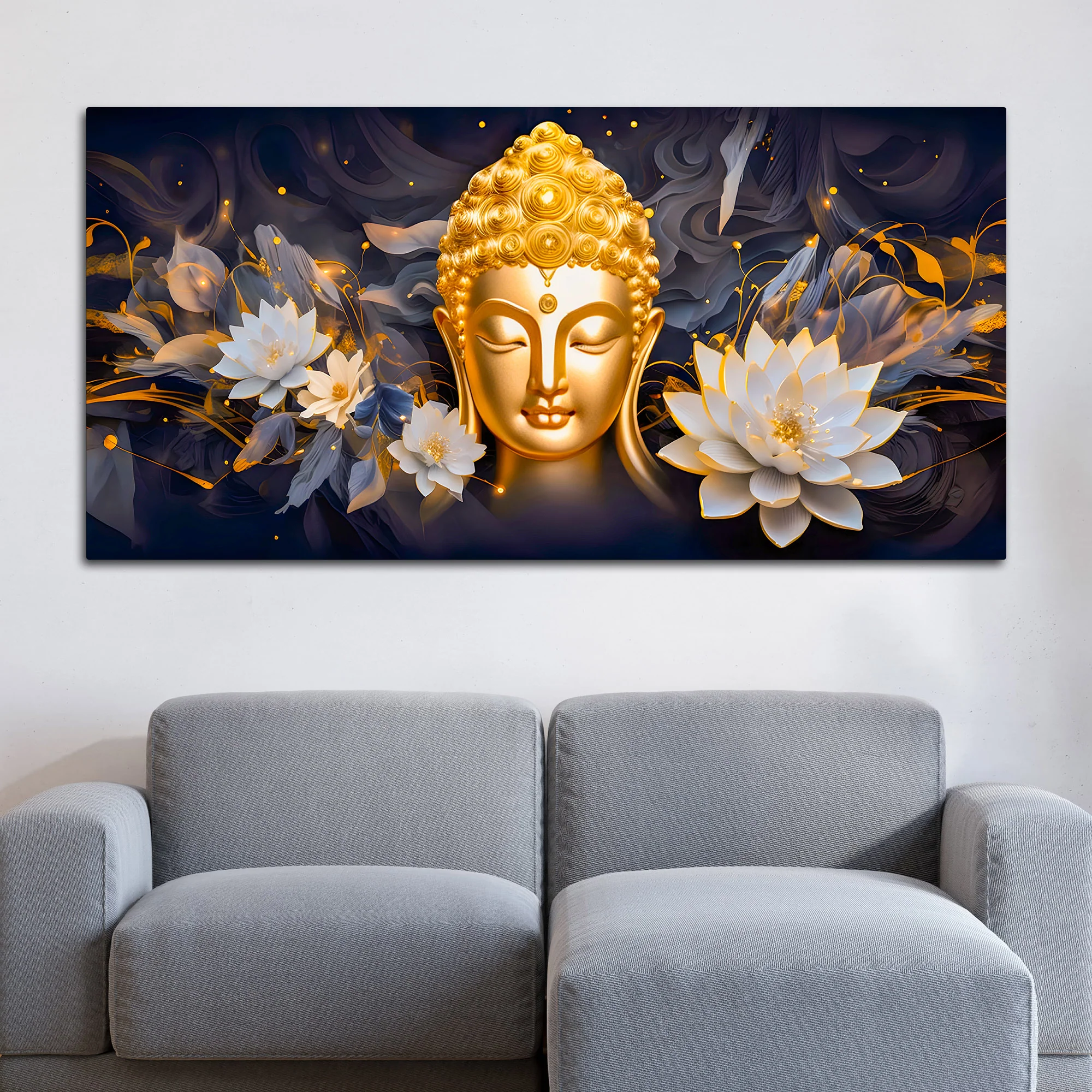 Lord Gautam Buddha Wall Painting for Elegant Spaces - Image 3