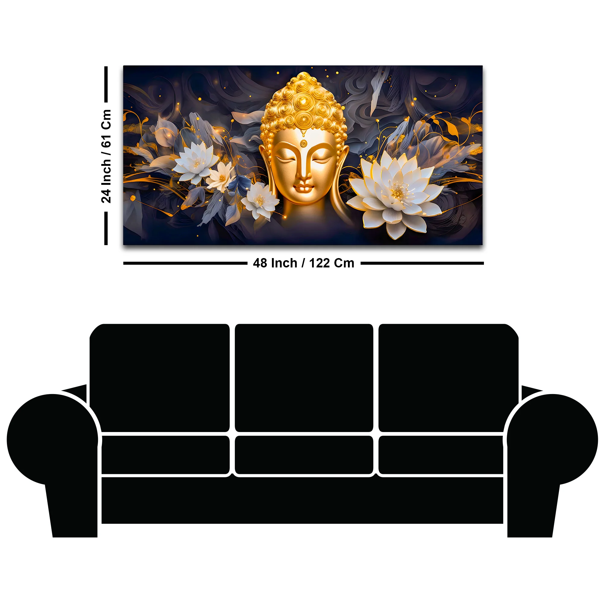 Lord Gautam Buddha Wall Painting for Elegant Spaces - Image 8