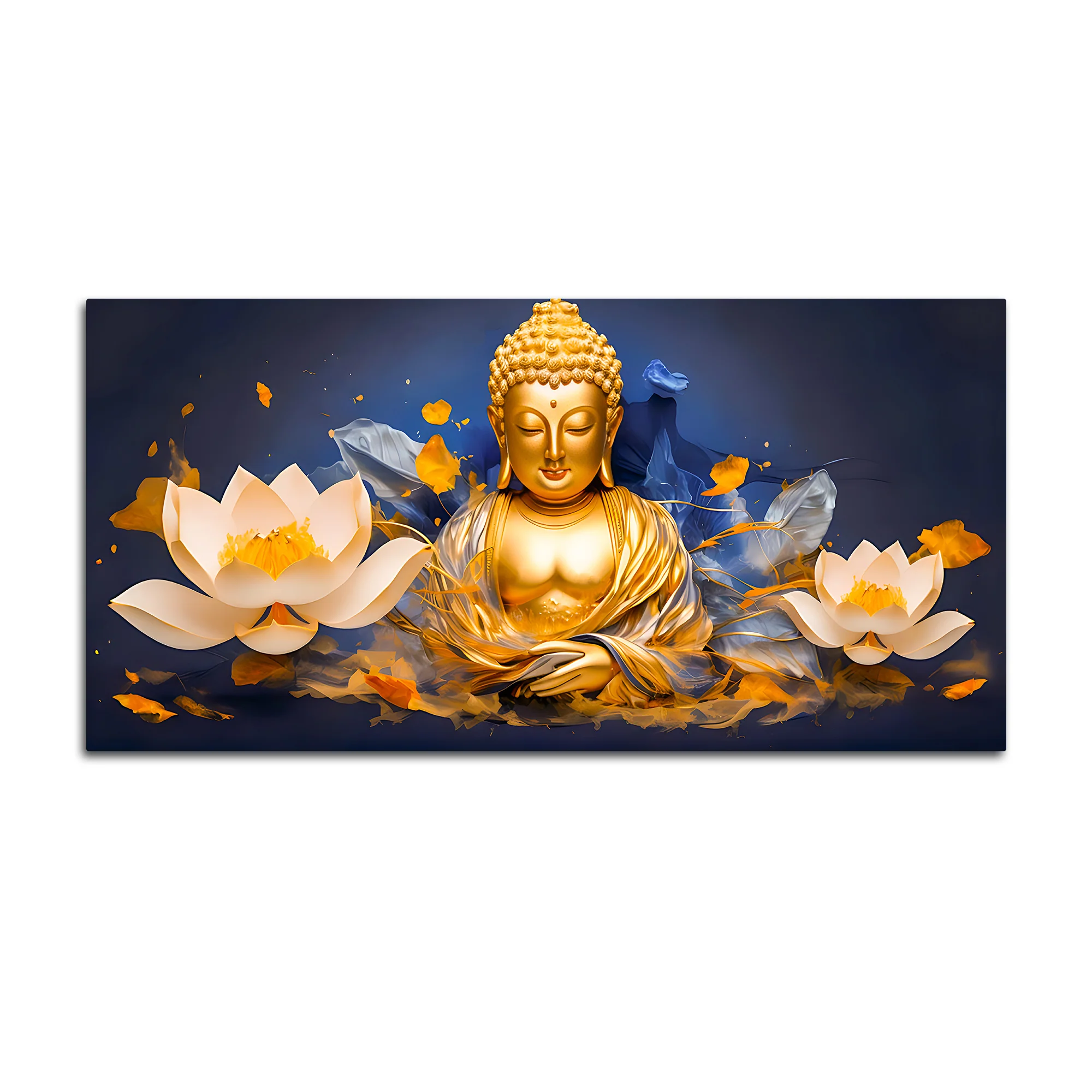 Lord Gautam Buddha Wall Painting for Modern Interiors - Image 4