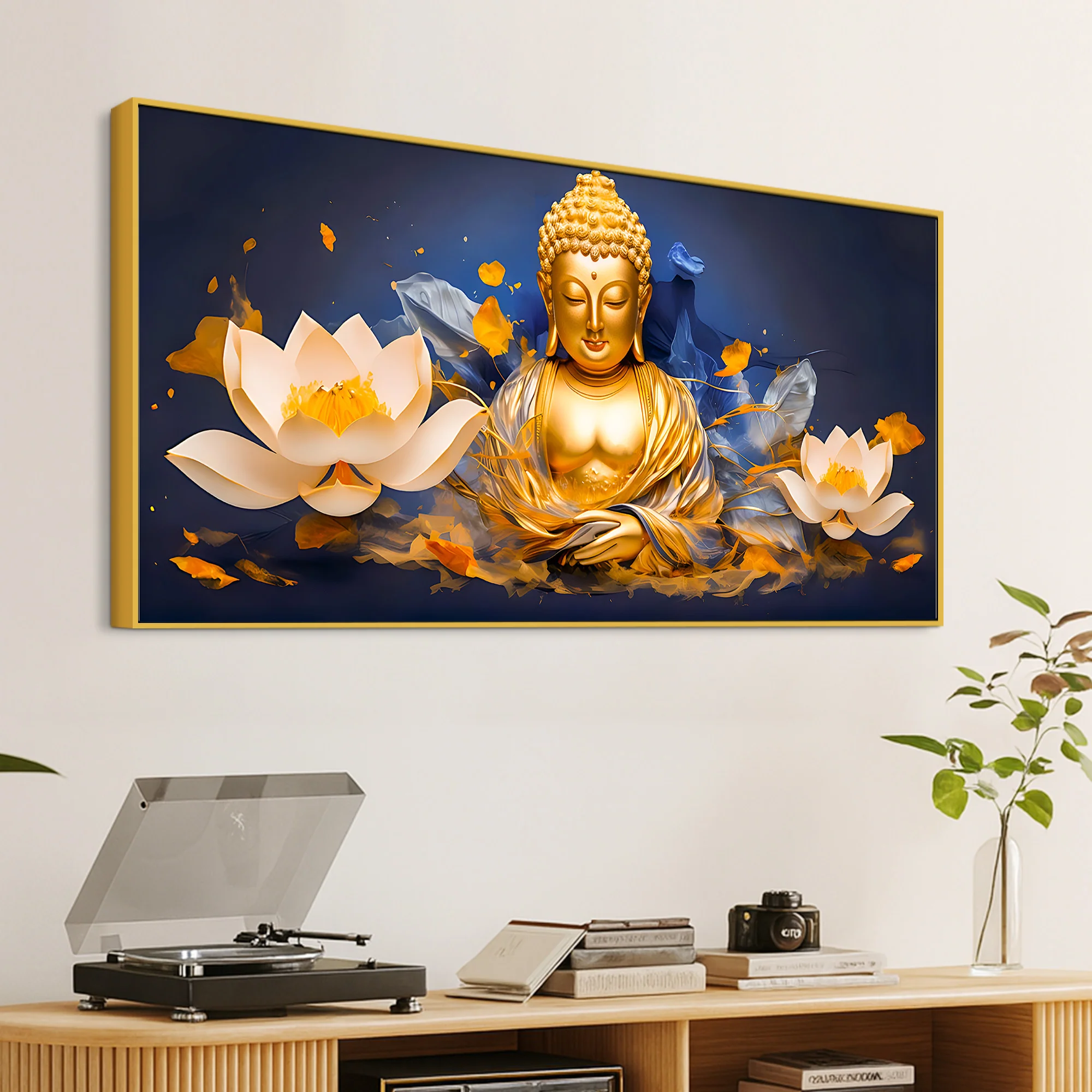 Lord Gautam Buddha Wall Painting for Modern Interiors - Image 5