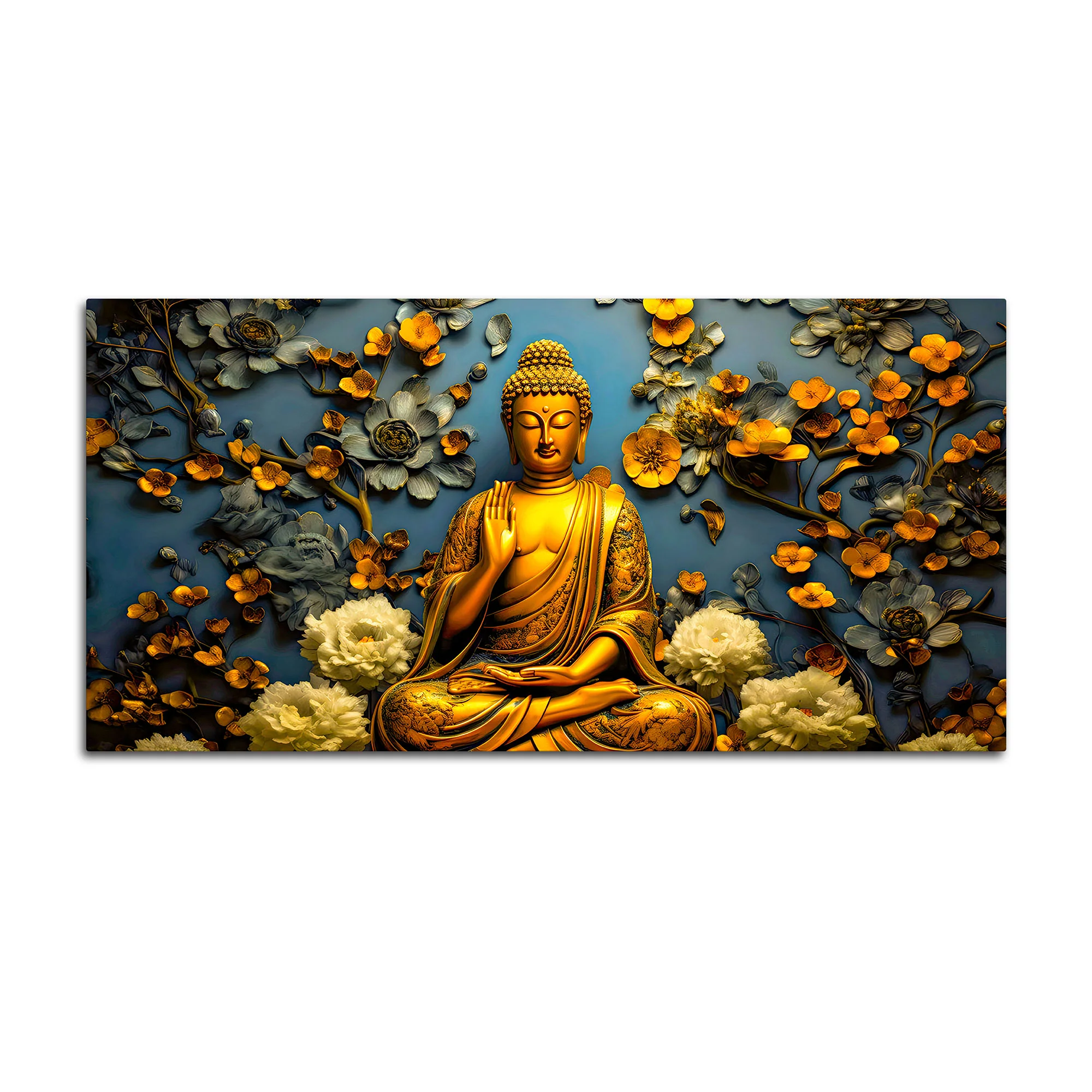 Lord Gautam Buddha Wall Painting for Wall Decor - Image 4