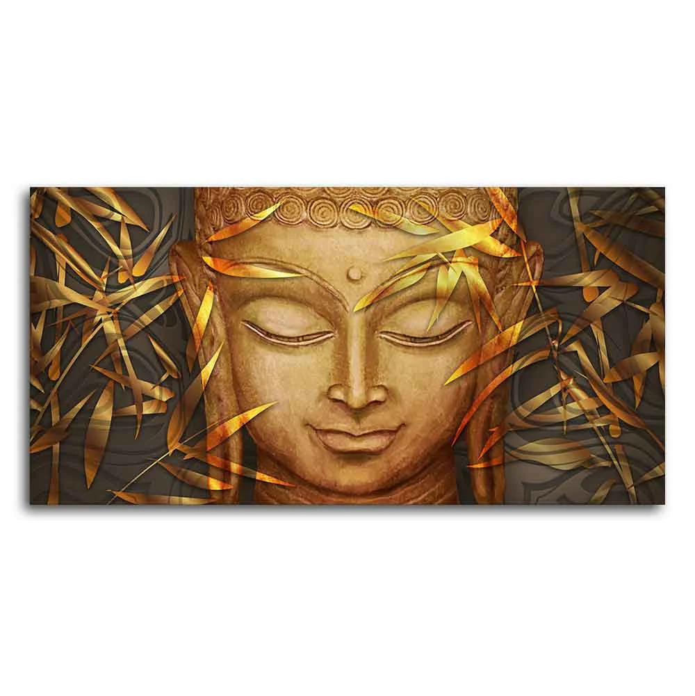 Lord Gautam Buddha with Serene Smile Wall Painting - Image 4