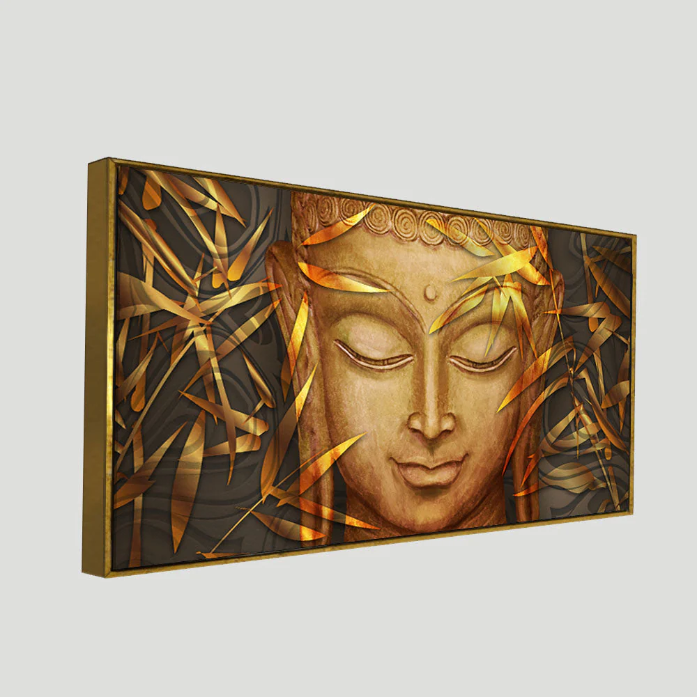 Lord Gautam Buddha with Serene Smile Wall Painting - Image 5