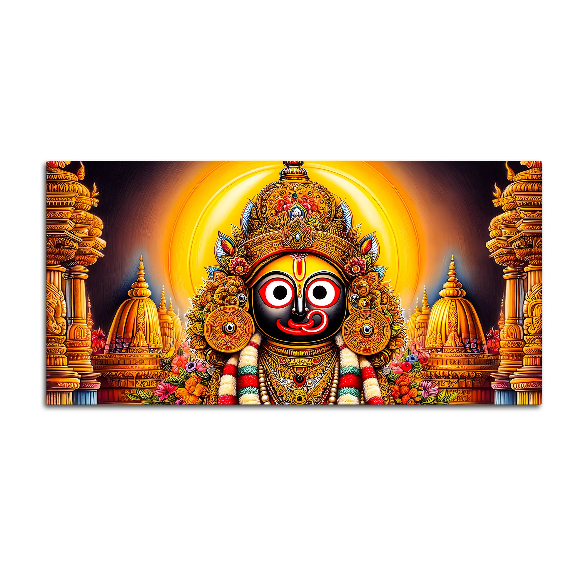 Lord Jagannath Devotional Wall Painting for Living Room Decor - Image 4