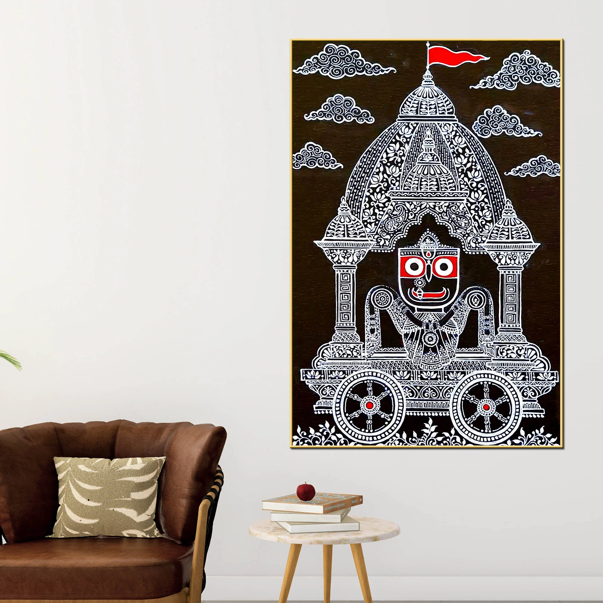 Lord Jagannath Rath Canvas Painting for Traditional Wall Decor - Image 2