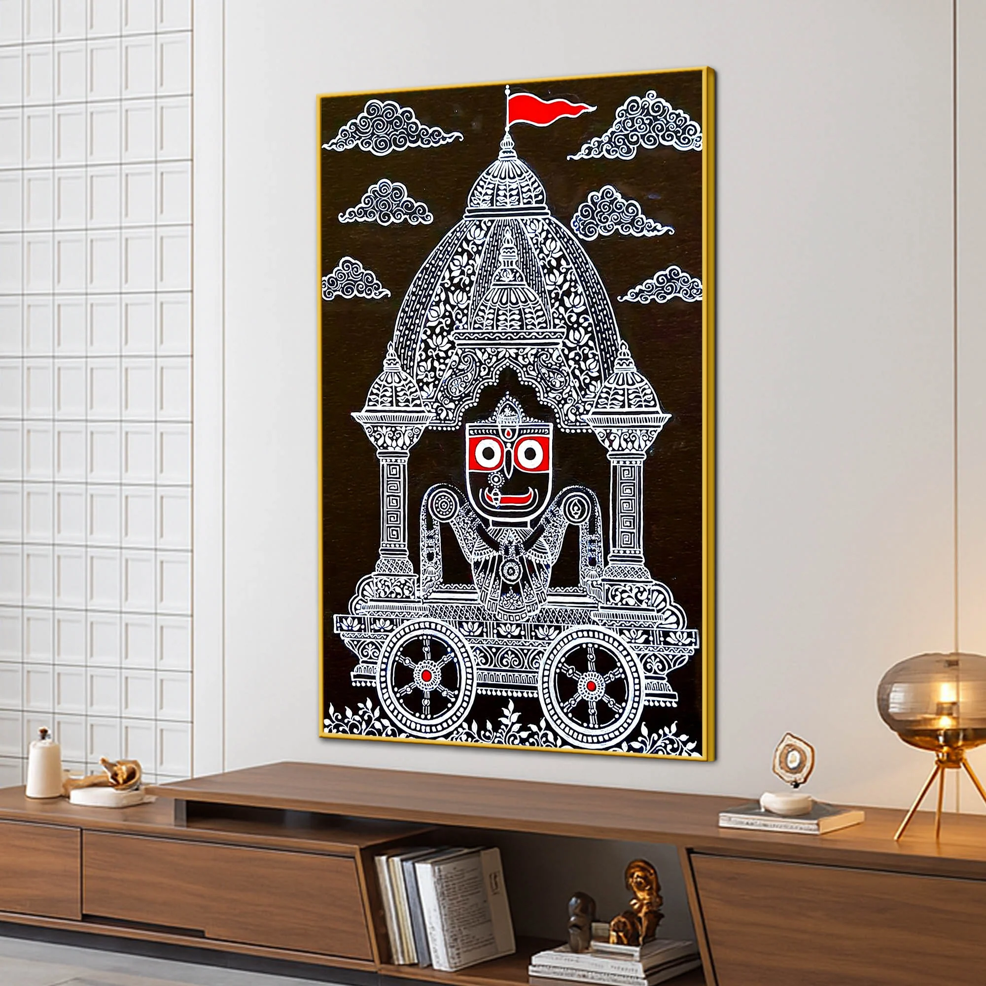 Lord Jagannath Rath Canvas Painting for Traditional Wall Decor - Image 3