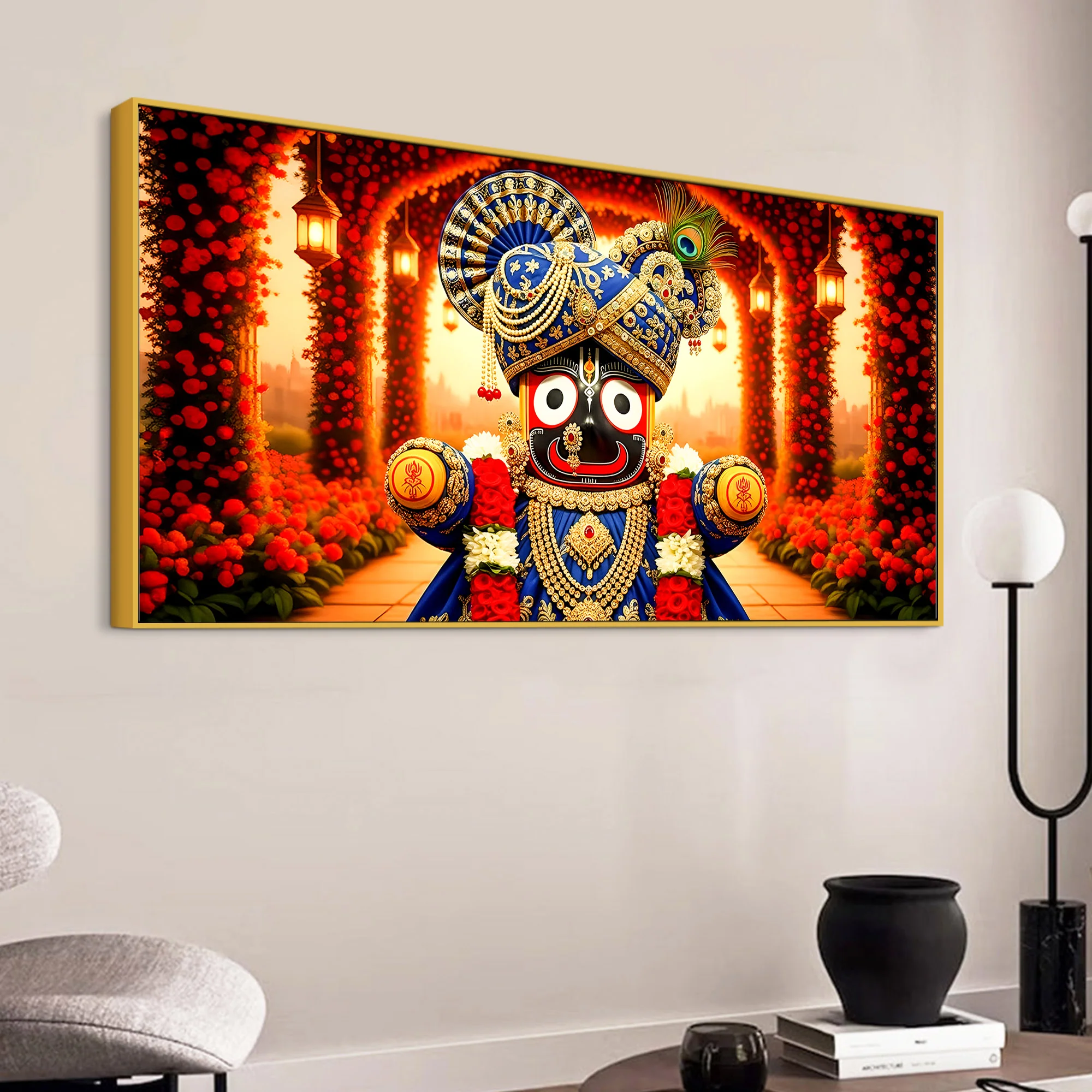 Lord Jagannath Royal Wall Painting | Devotional Canvas Decor - Image 5