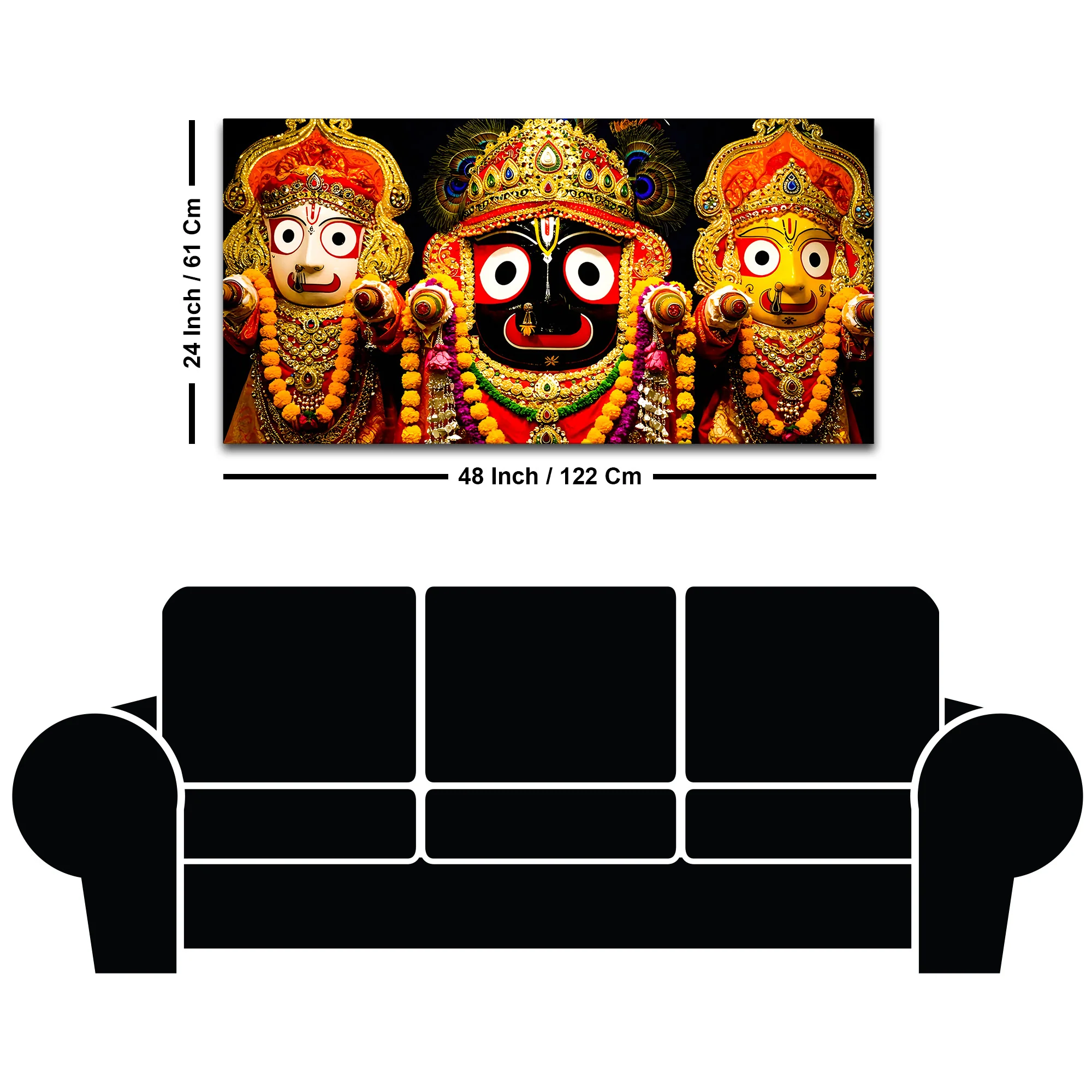 Lord Jagannath Wall Painting | Traditional Jagannath Devotional Art - Image 8
