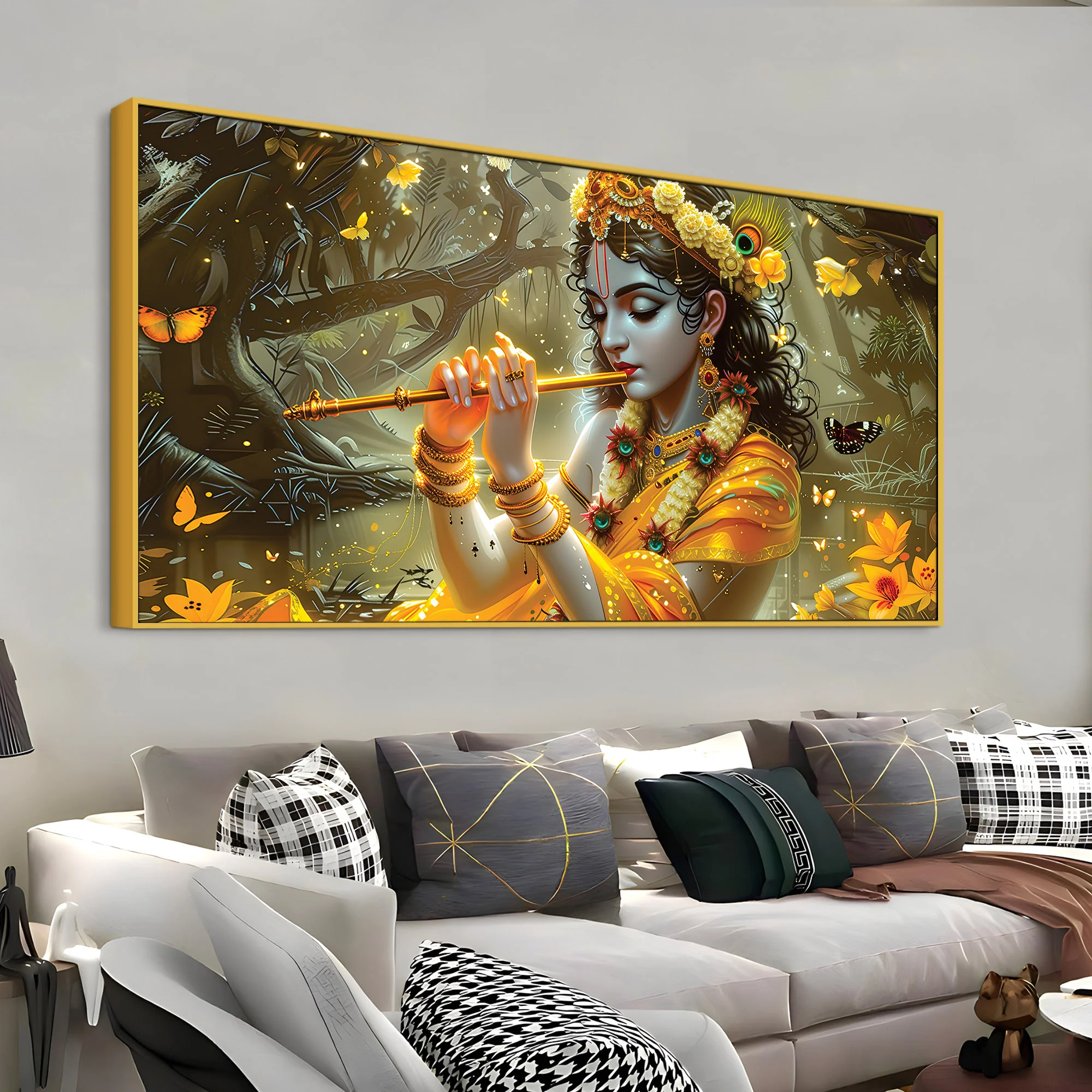 Lord Krishna Nature Theme Painting for Wall Décor - Image 5