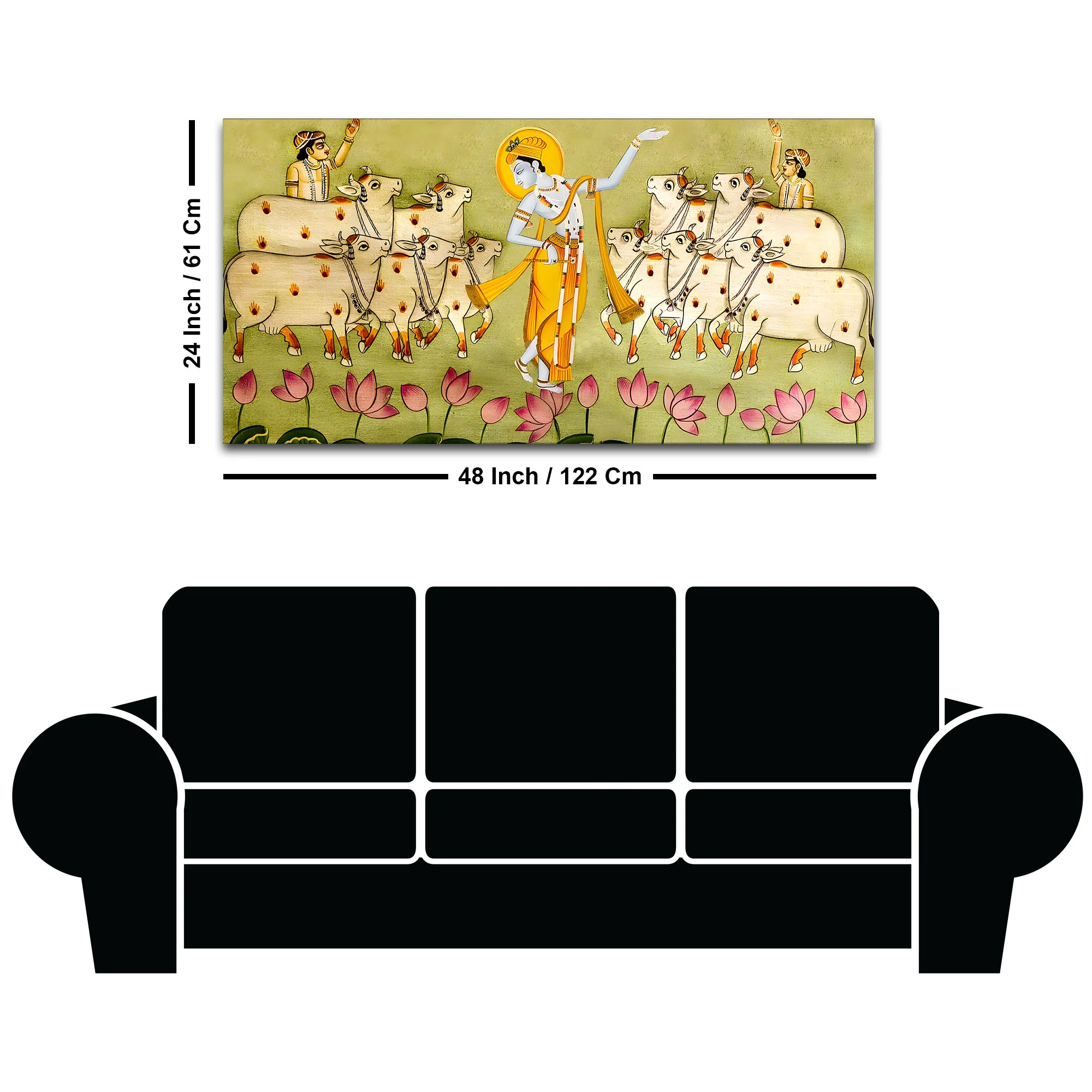 Lord Krishna Pichwai Wall Painting | Premium Indian Home Decor - Image 8