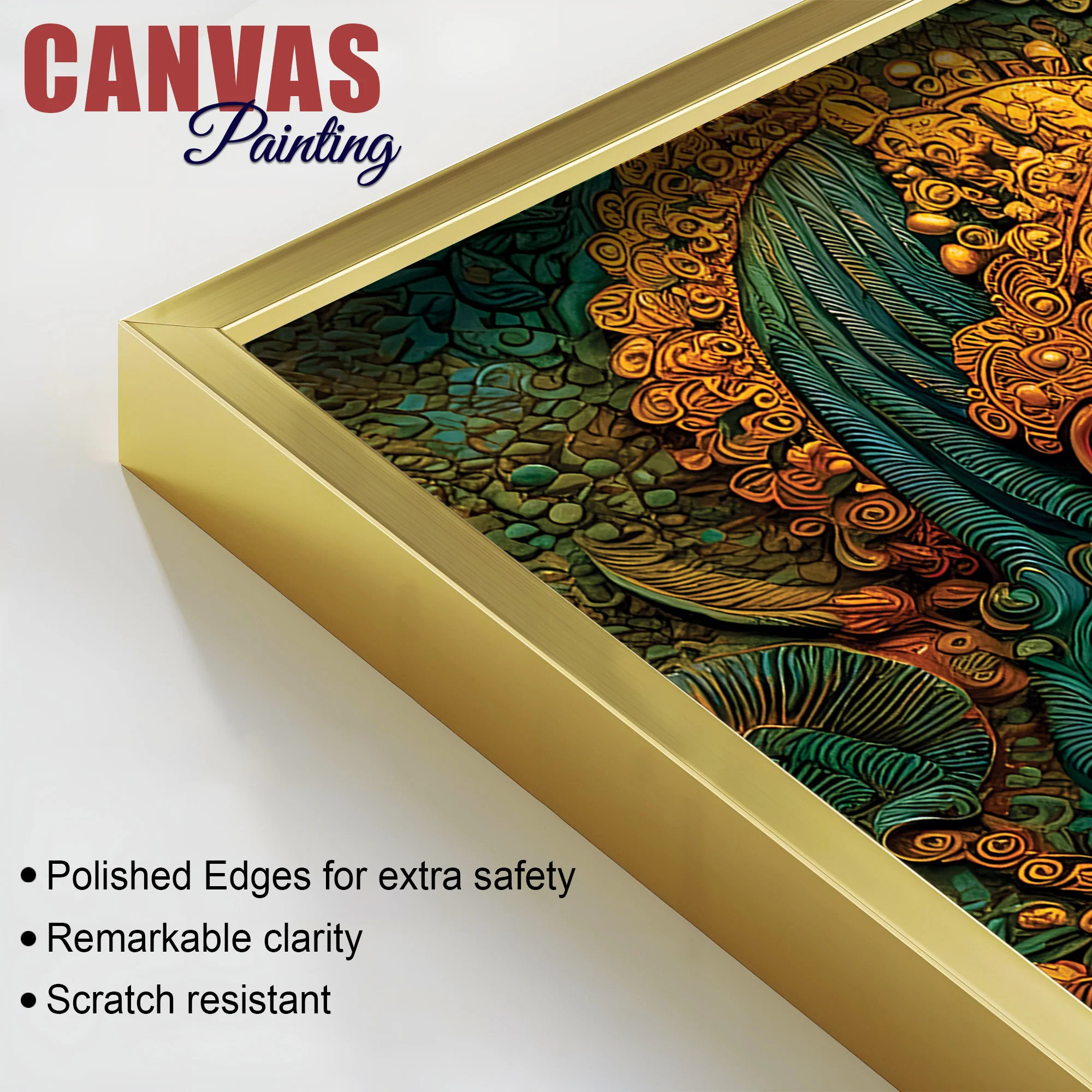 Lord Krishna Premium Textured Canvas Wall Painting for Living Room - Image 6