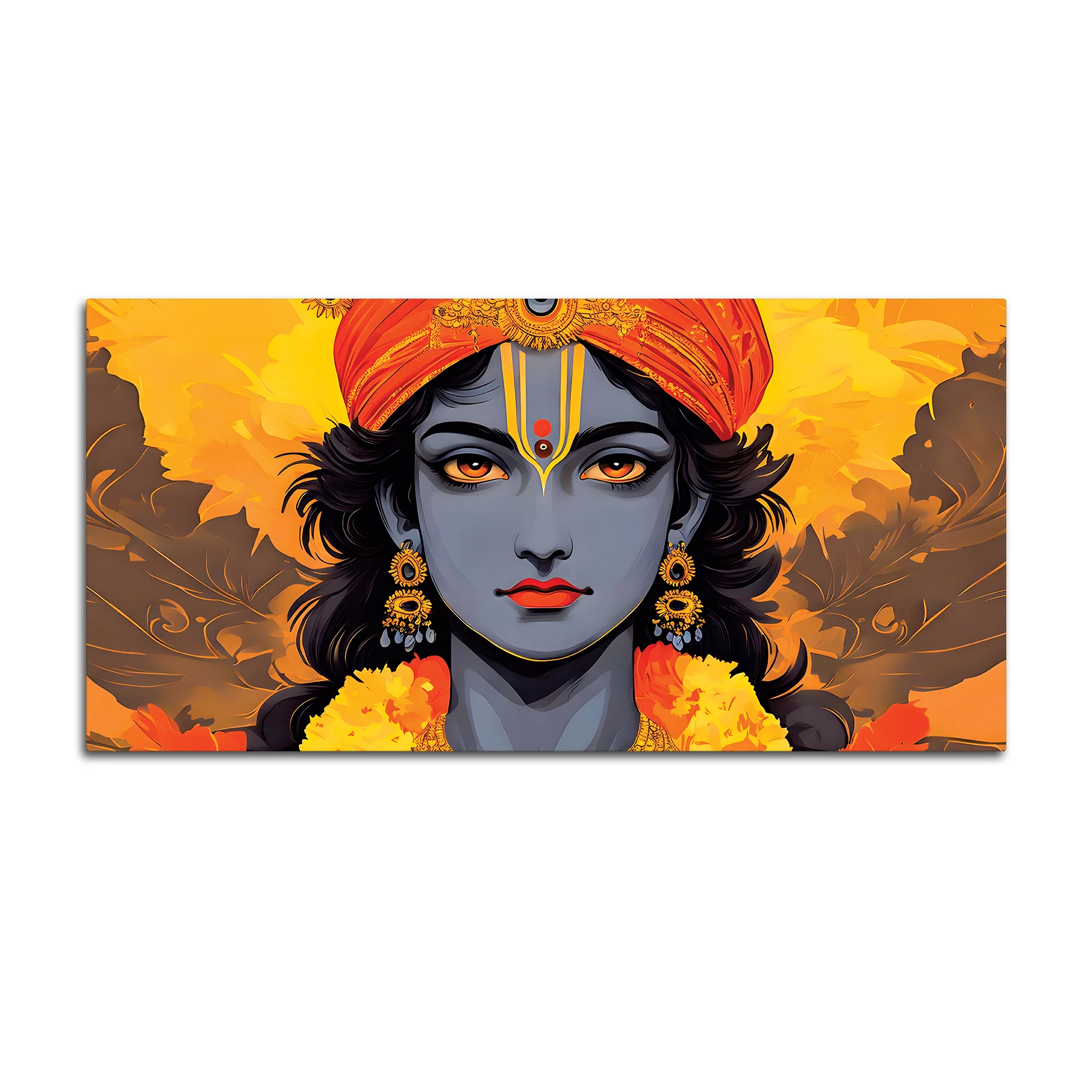 Lord Krishna Traditional Decoration Painting - Image 4