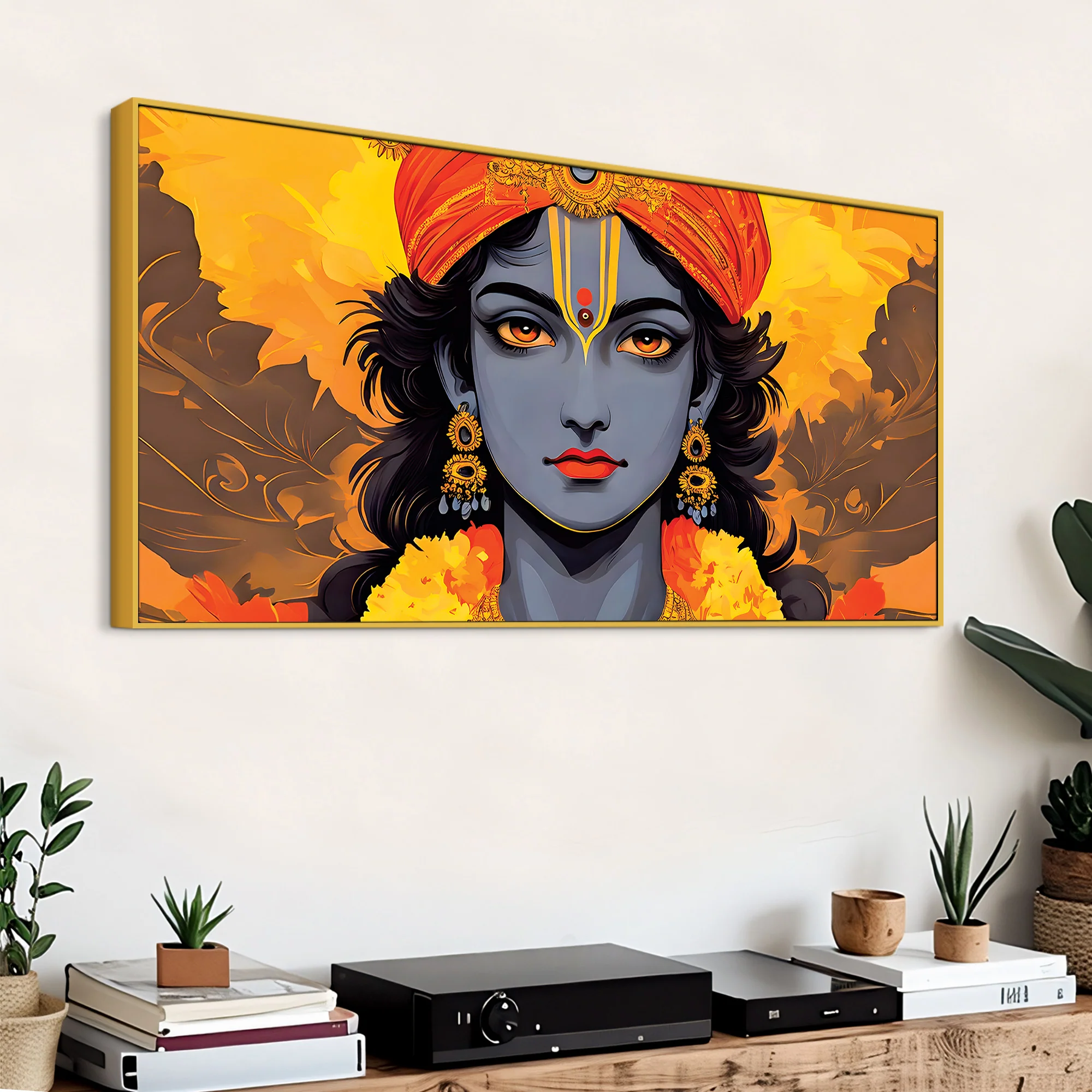 Lord Krishna Traditional Decoration Painting - Image 5