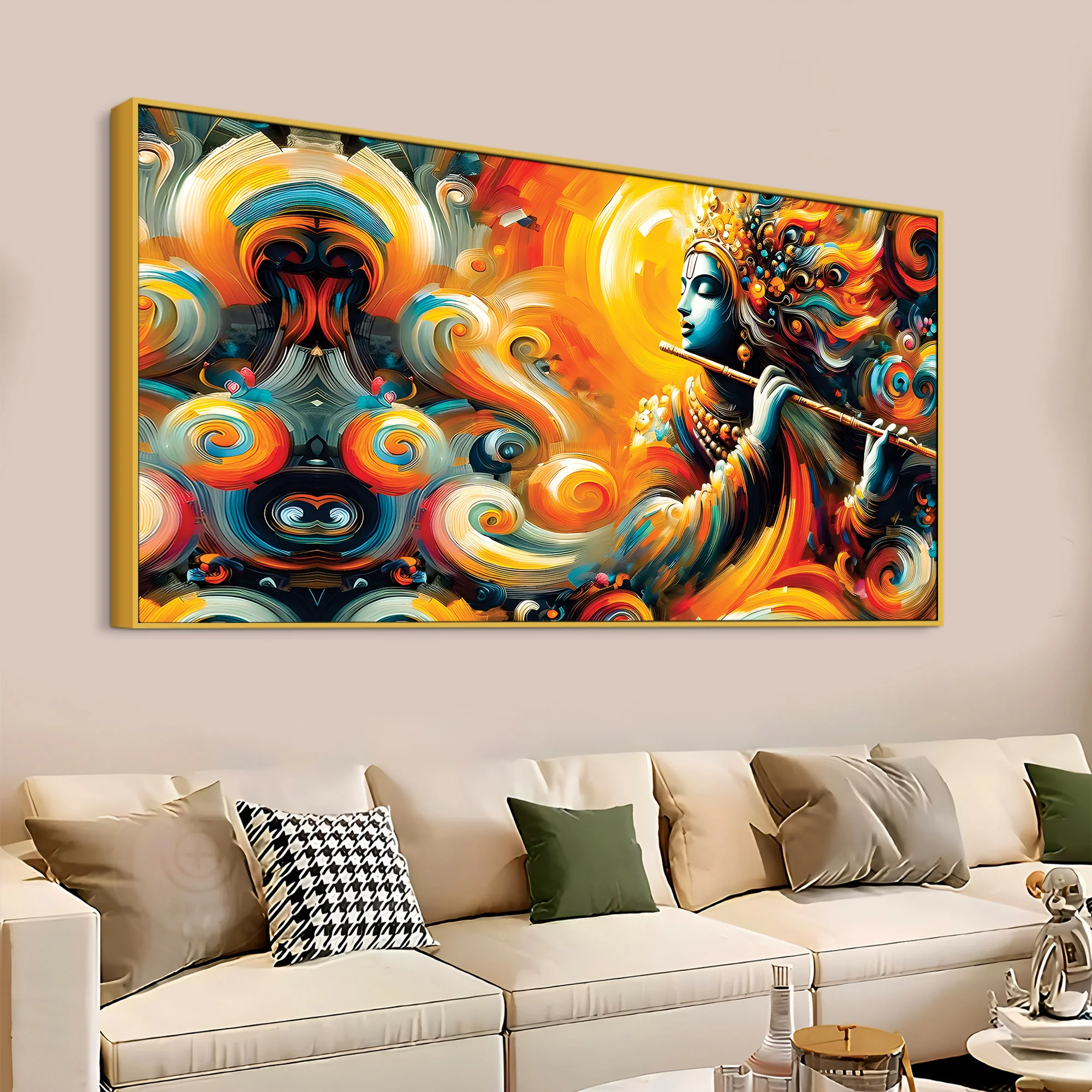 Lord Krishna Wall Painting for Living Room Décor - Image 5