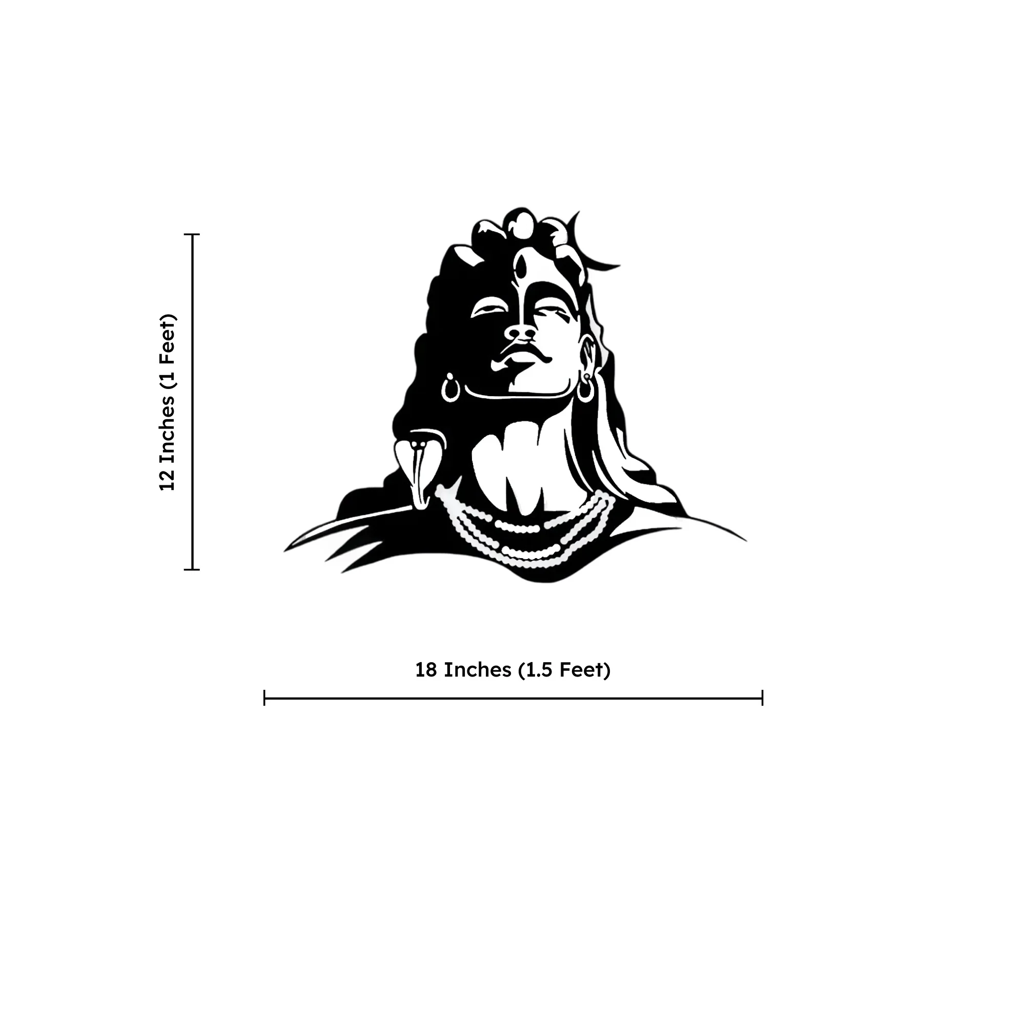 Lord Mahadev Adiyogi Metal Art Devotion Wall Decor - Image 4