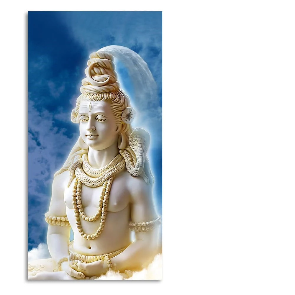 Lord Shiv Shankar Canvas Wall Painting - Image 4