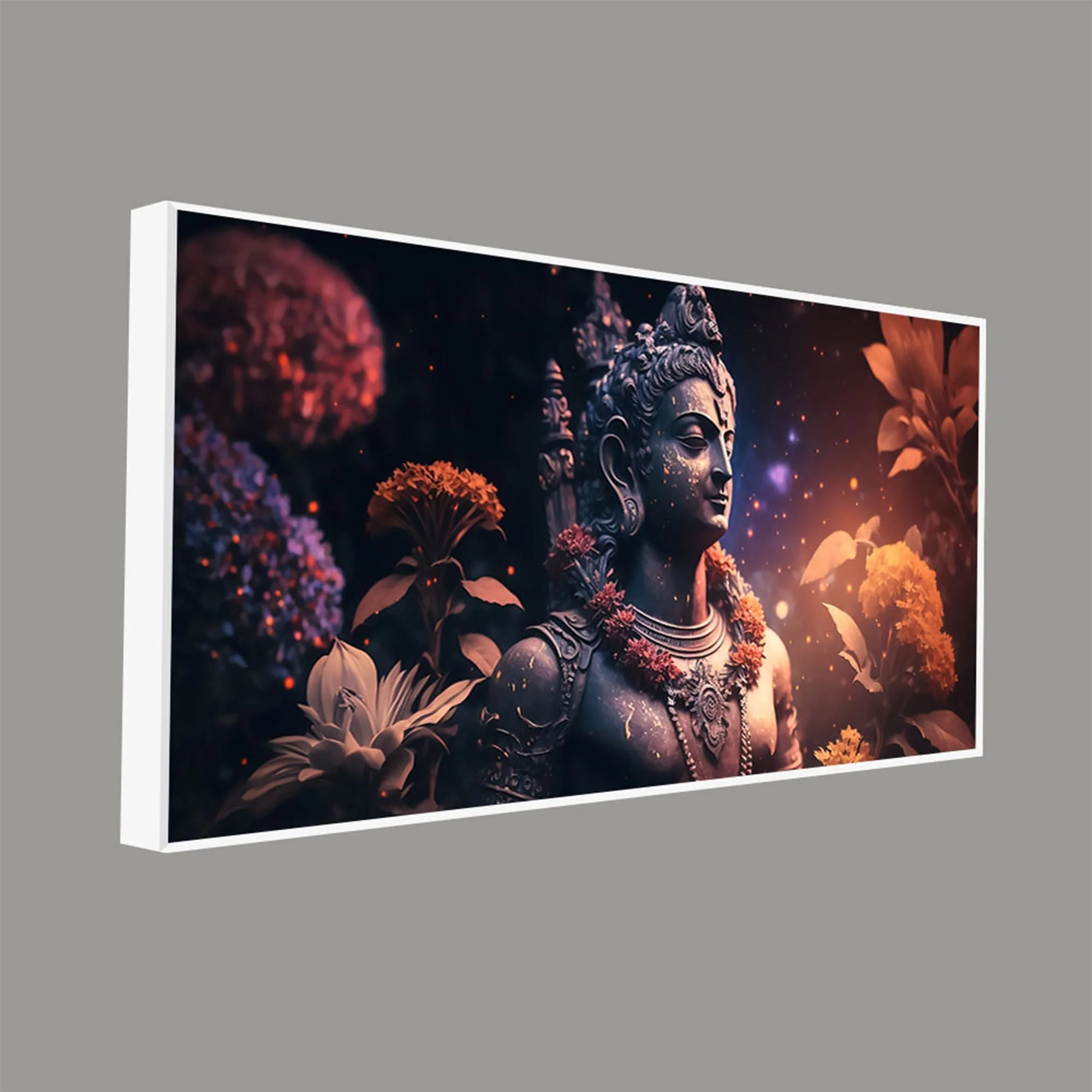 Lord Shiv Shankar Statue Premium Canvas Wall Painting - Image 5
