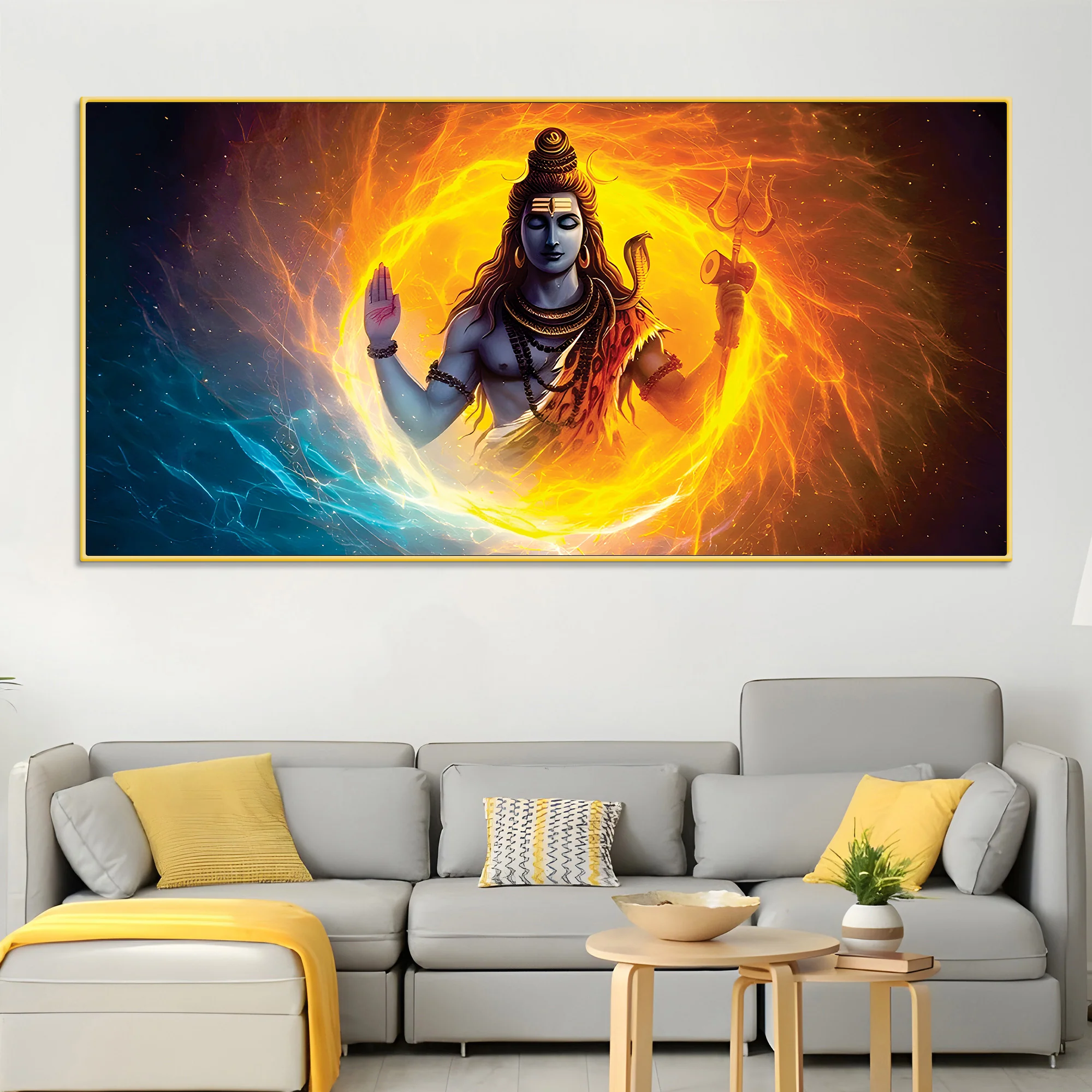 Lord Shiva Canvas Painting for Calm and Positive Wall Décor - Image 2