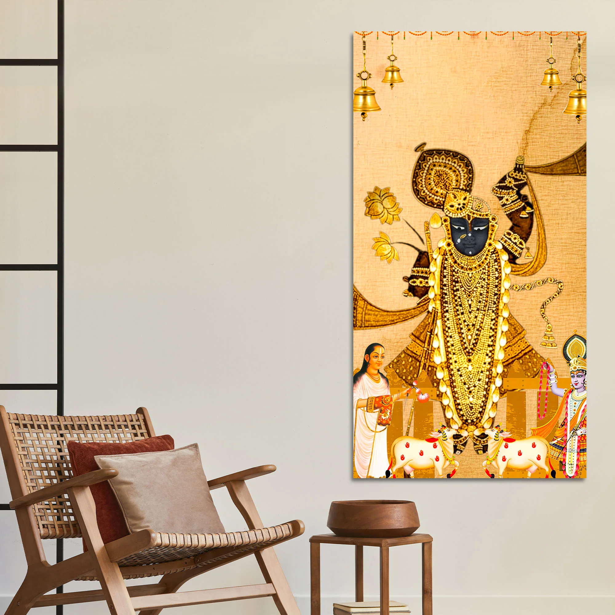 Lord Shreenathji Nathdwara Canvas Painting | Devotional Wall Art - Image 3