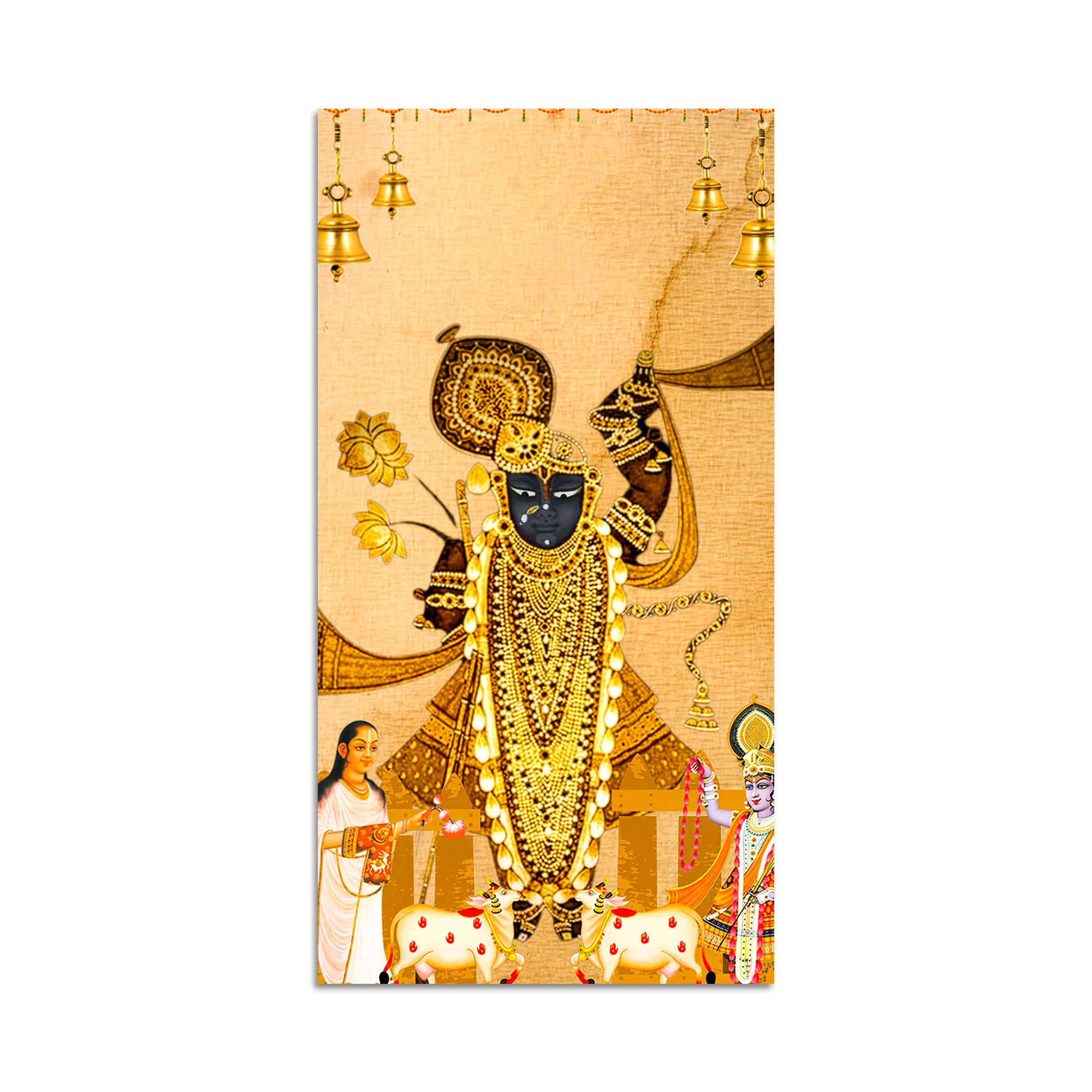 Lord Shreenathji Nathdwara Canvas Painting | Devotional Wall Art - Image 4