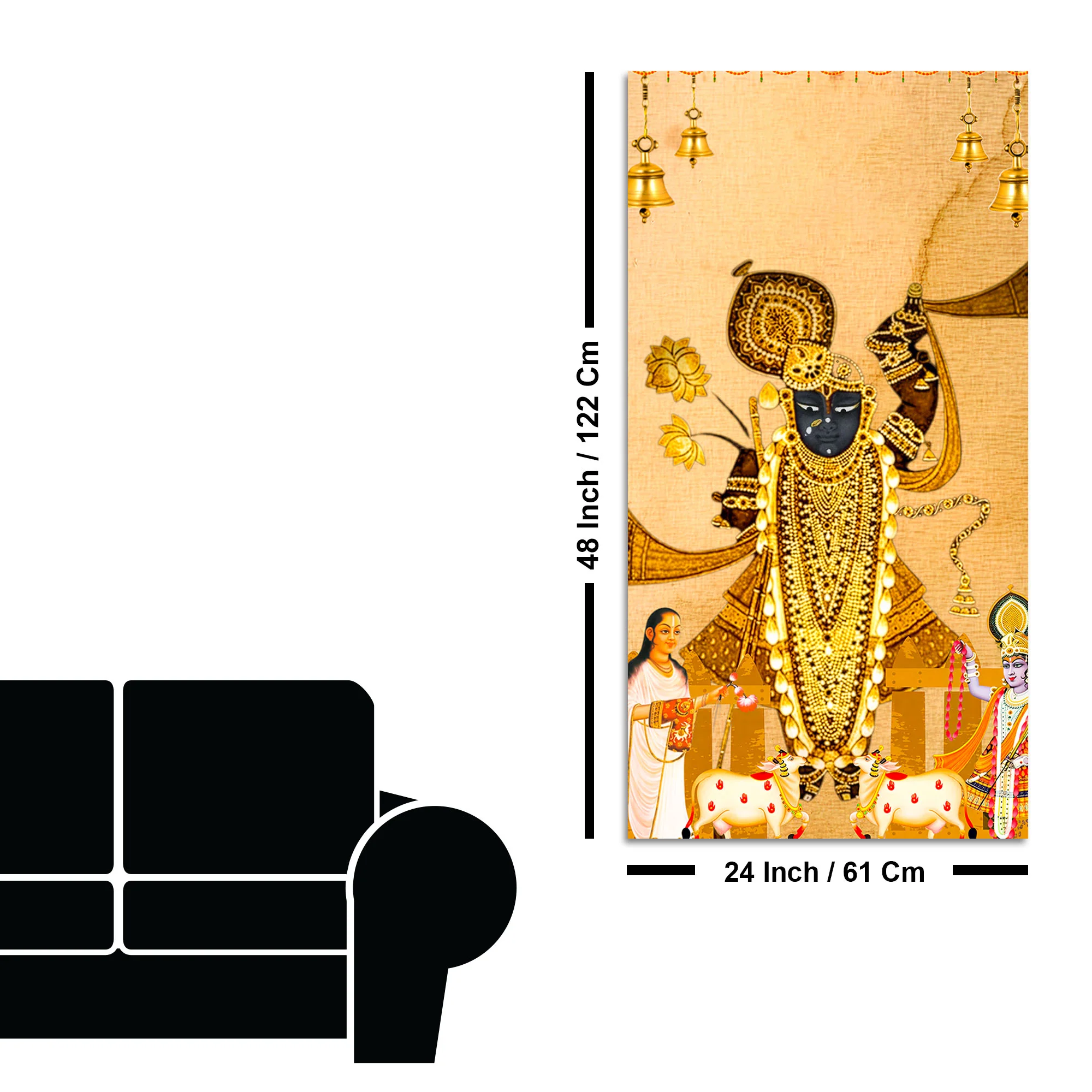 Lord Shreenathji Nathdwara Canvas Painting | Devotional Wall Art - Image 8