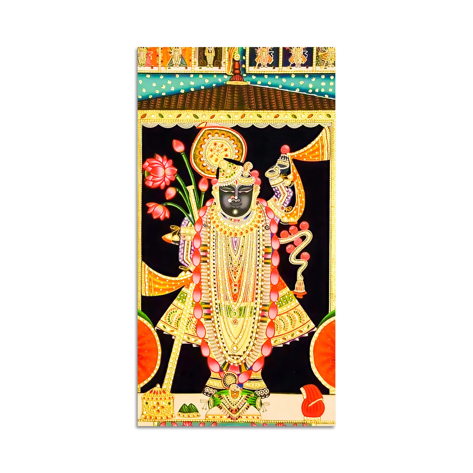 Lord shrinath Ji Canvas Painting | Traditional Hindu Wall Art for Home Decor - Image 4