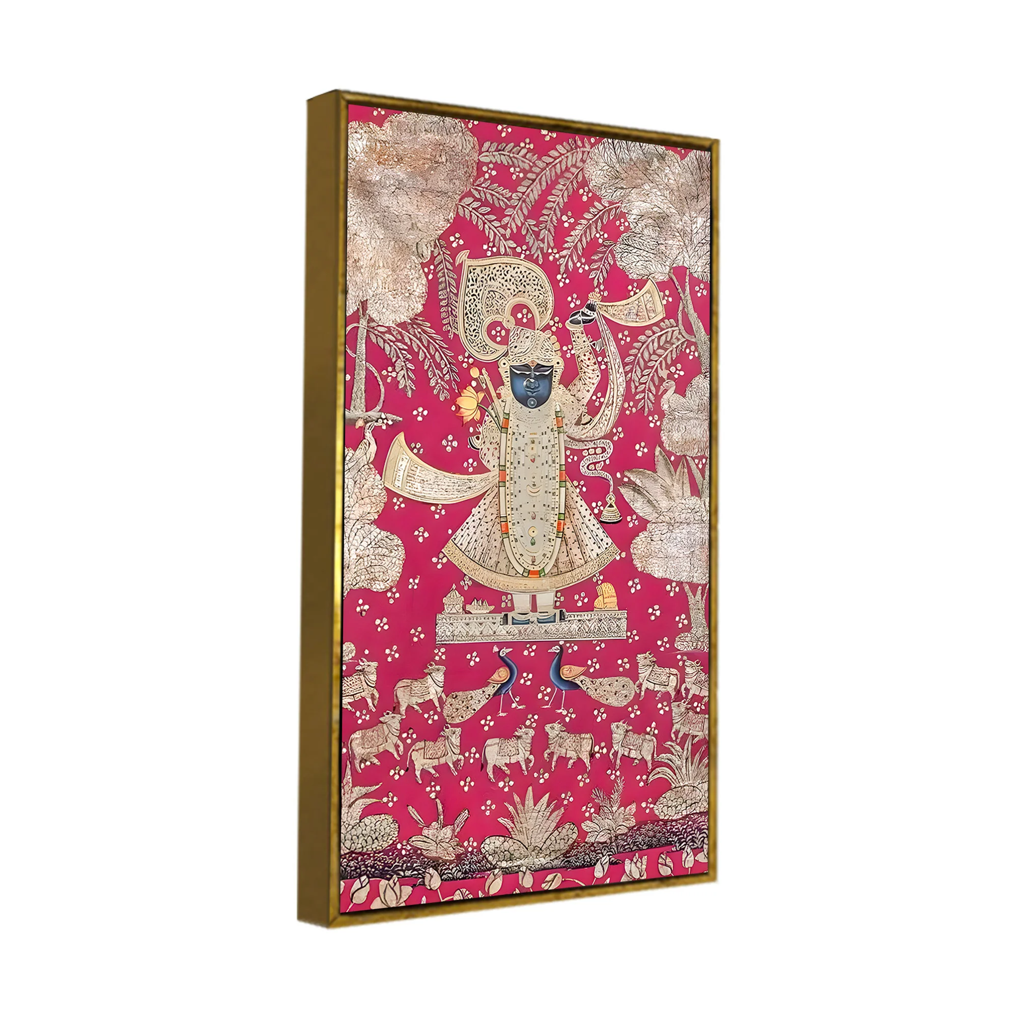 Lord Shrinathji Canvas Wall Art Painting | Traditional Pichwai Wall Decor for Home - Image 6