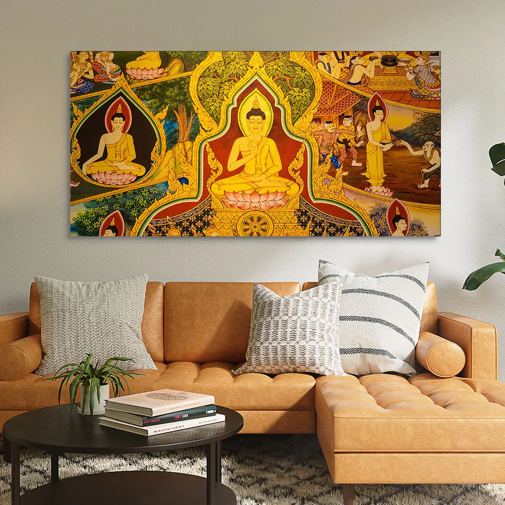 Lord Spiritual Buddha Canvas Wall Painting - Image 2