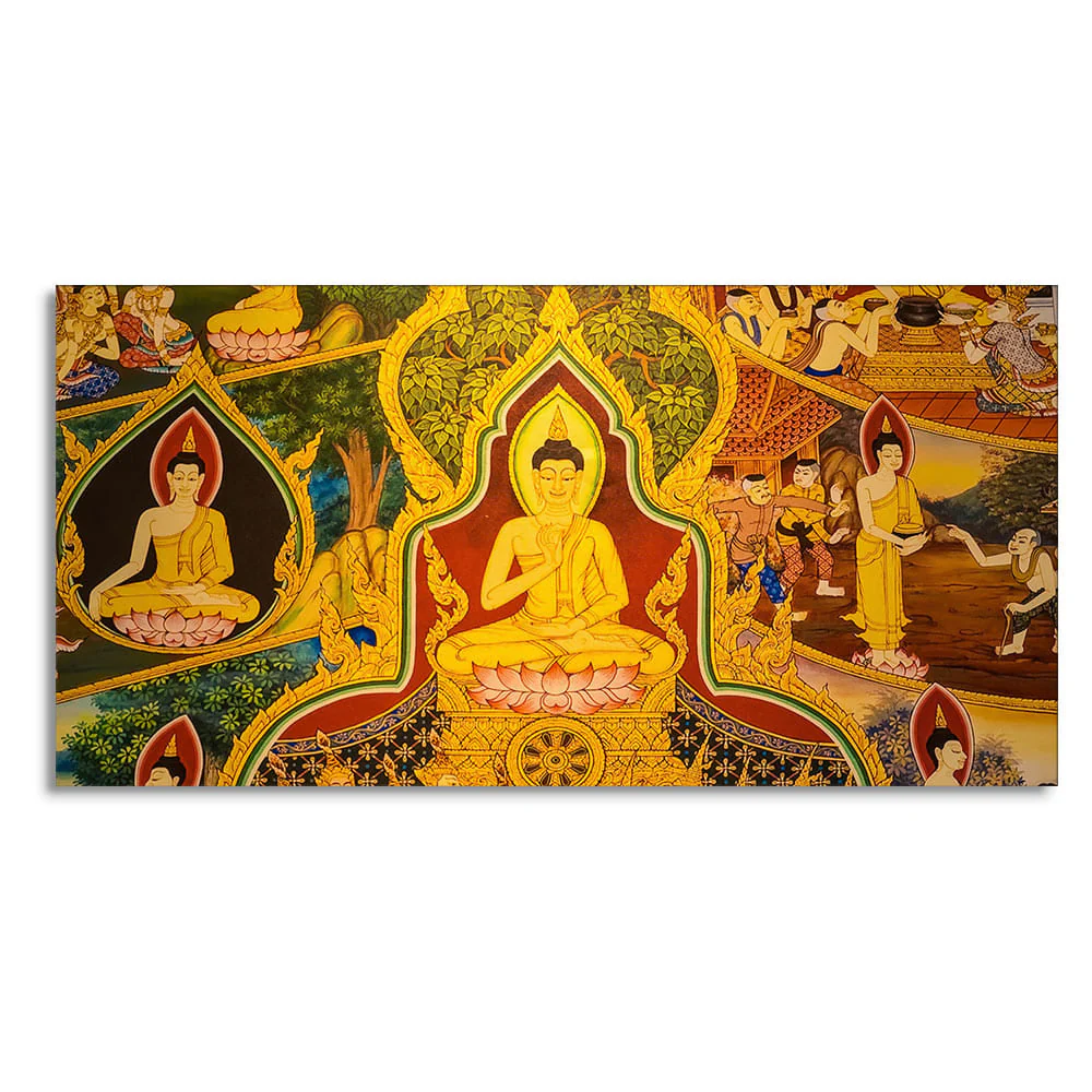 Lord Spiritual Buddha Canvas Wall Painting - Image 4