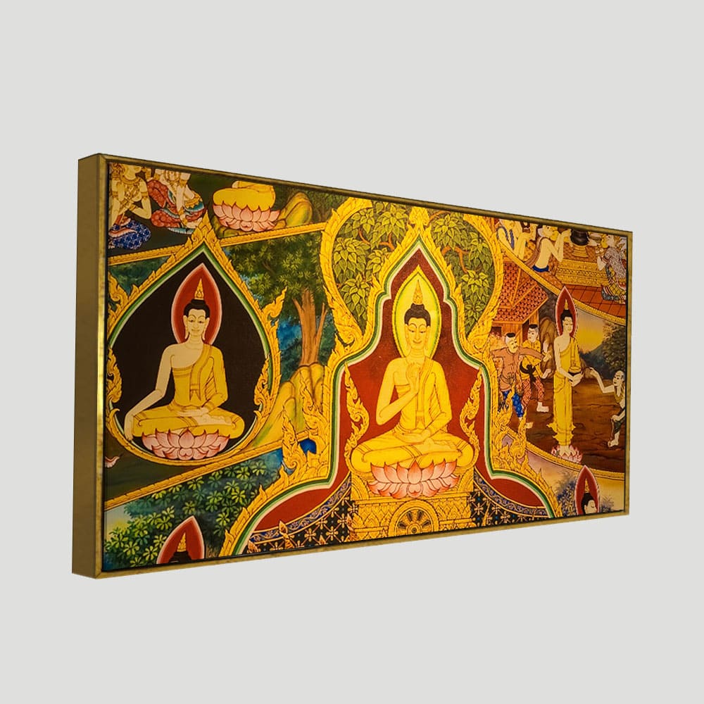 Lord Spiritual Buddha Canvas Wall Painting - Image 5