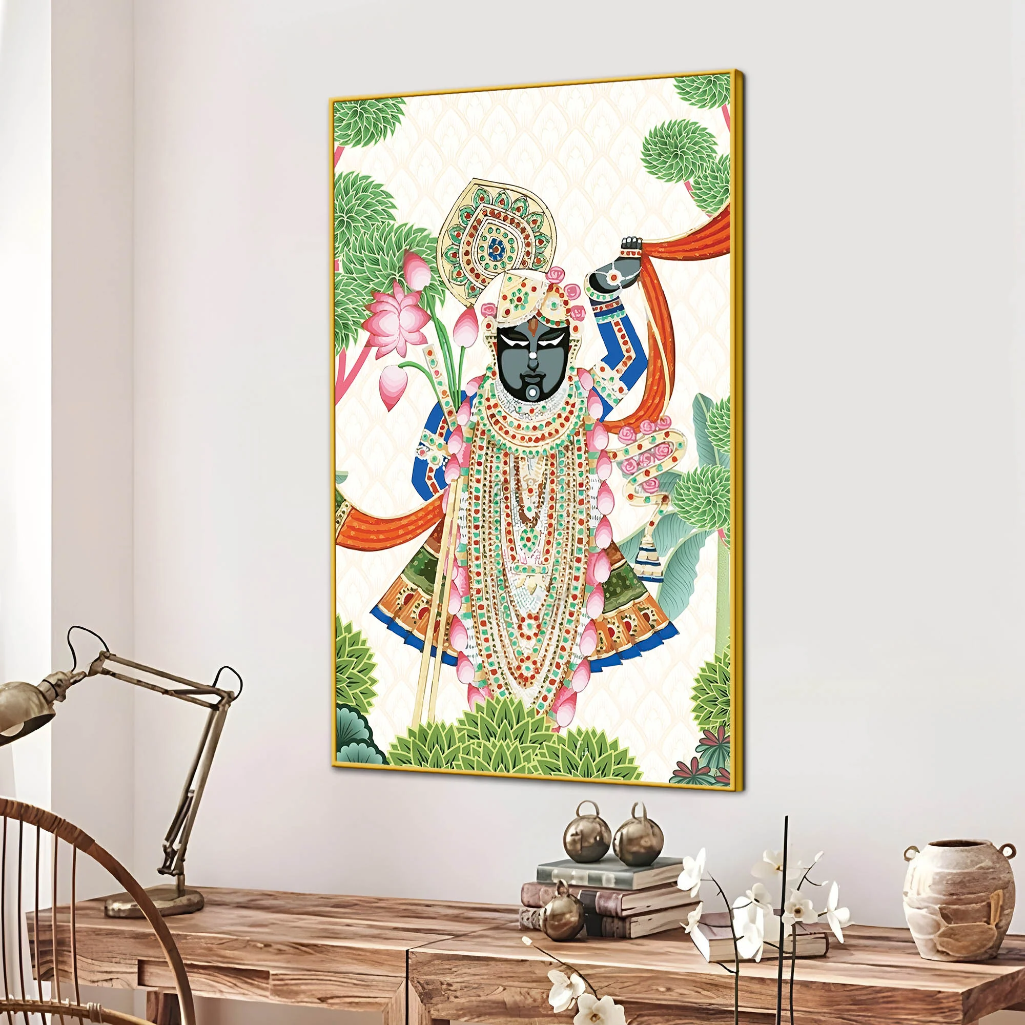 Lord Shrinath ji Canvas Painting | Devotional Art - Image 3