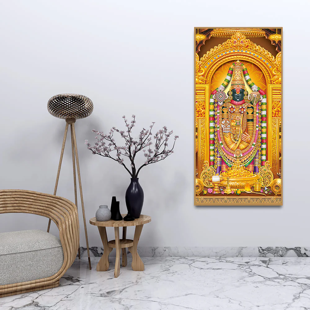 Lord Tirupati BalaJi Canvas Wall Painting - Image 3