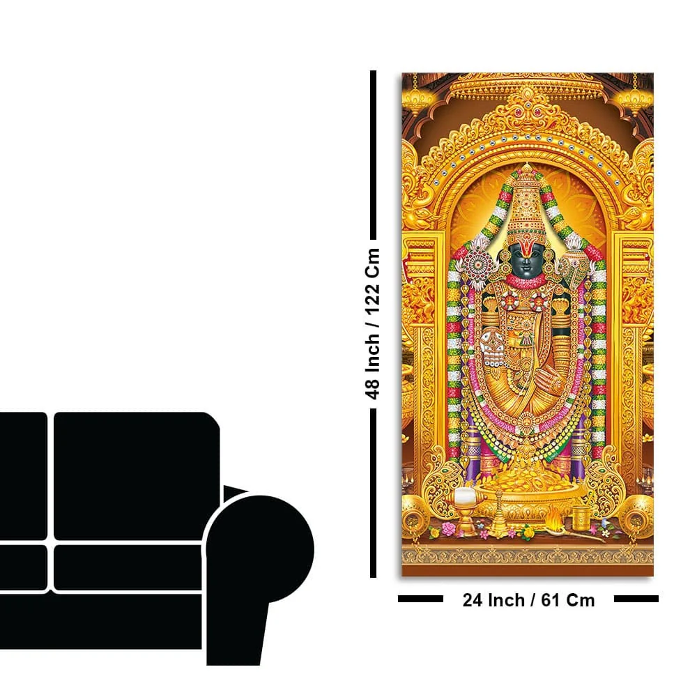 Lord Tirupati BalaJi Canvas Wall Painting - Image 7