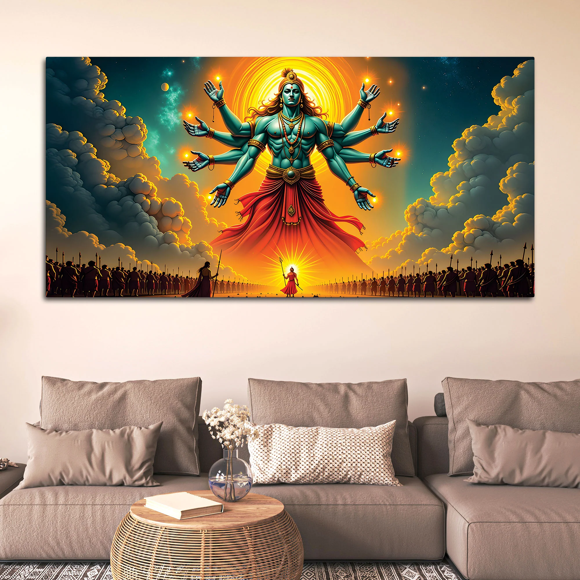 Lord Vishnu Hindu Devotional Painting - Image 3