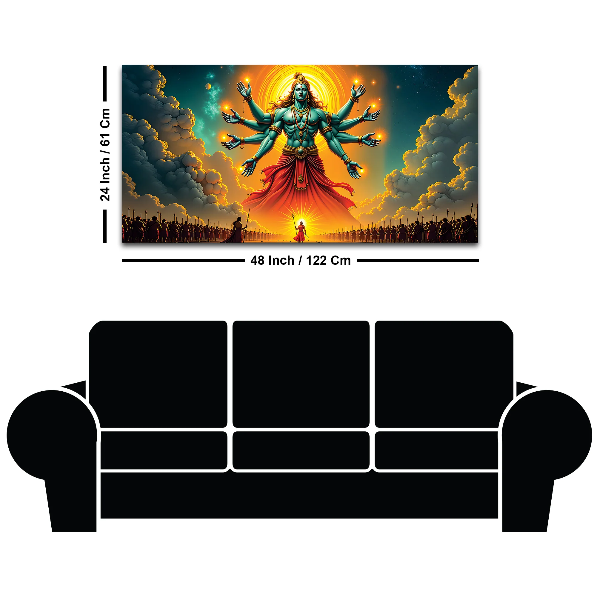 Lord Vishnu Hindu Devotional Painting - Image 8