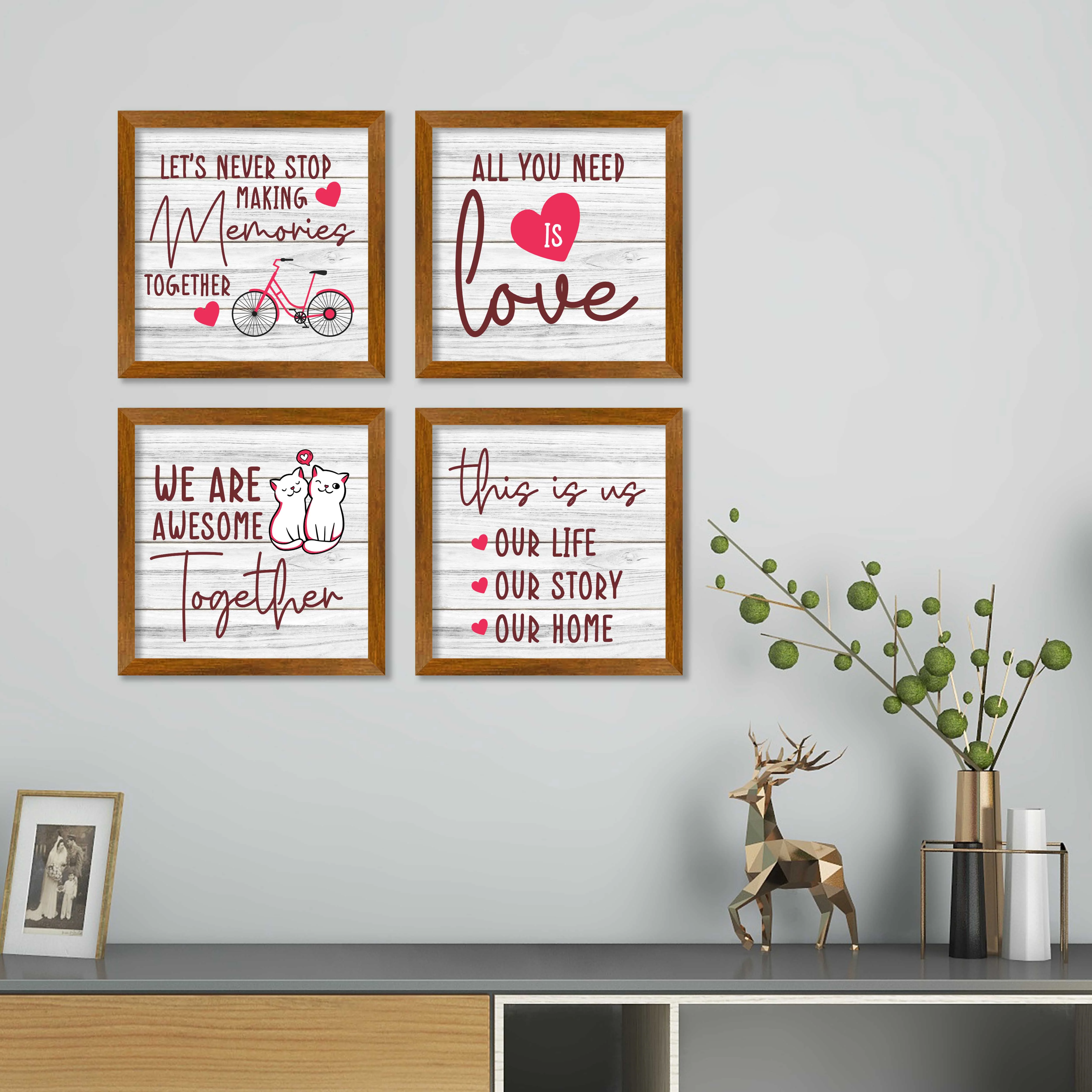 Love Quote Wall Frame Set of Four - Image 2