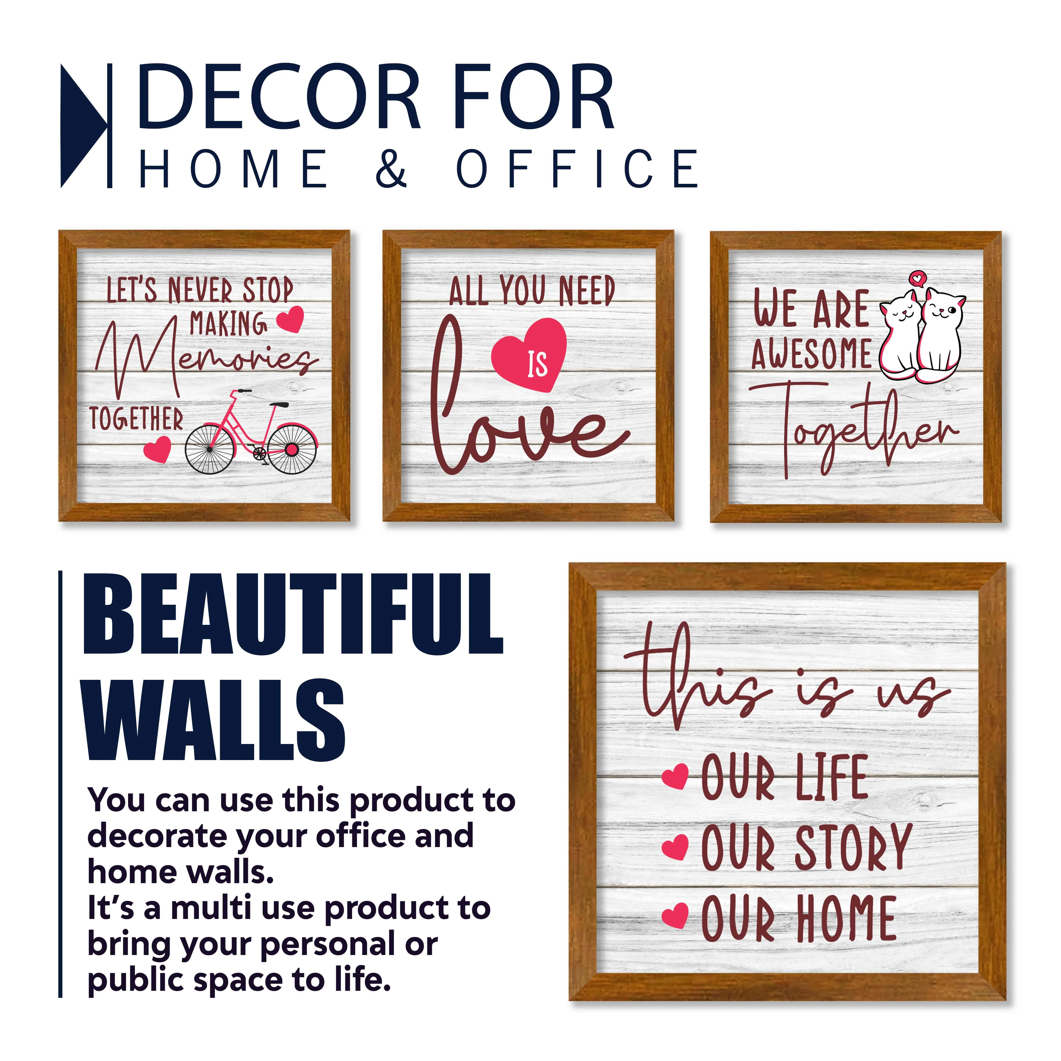 Love Quote Wall Frame Set of Four - Image 4
