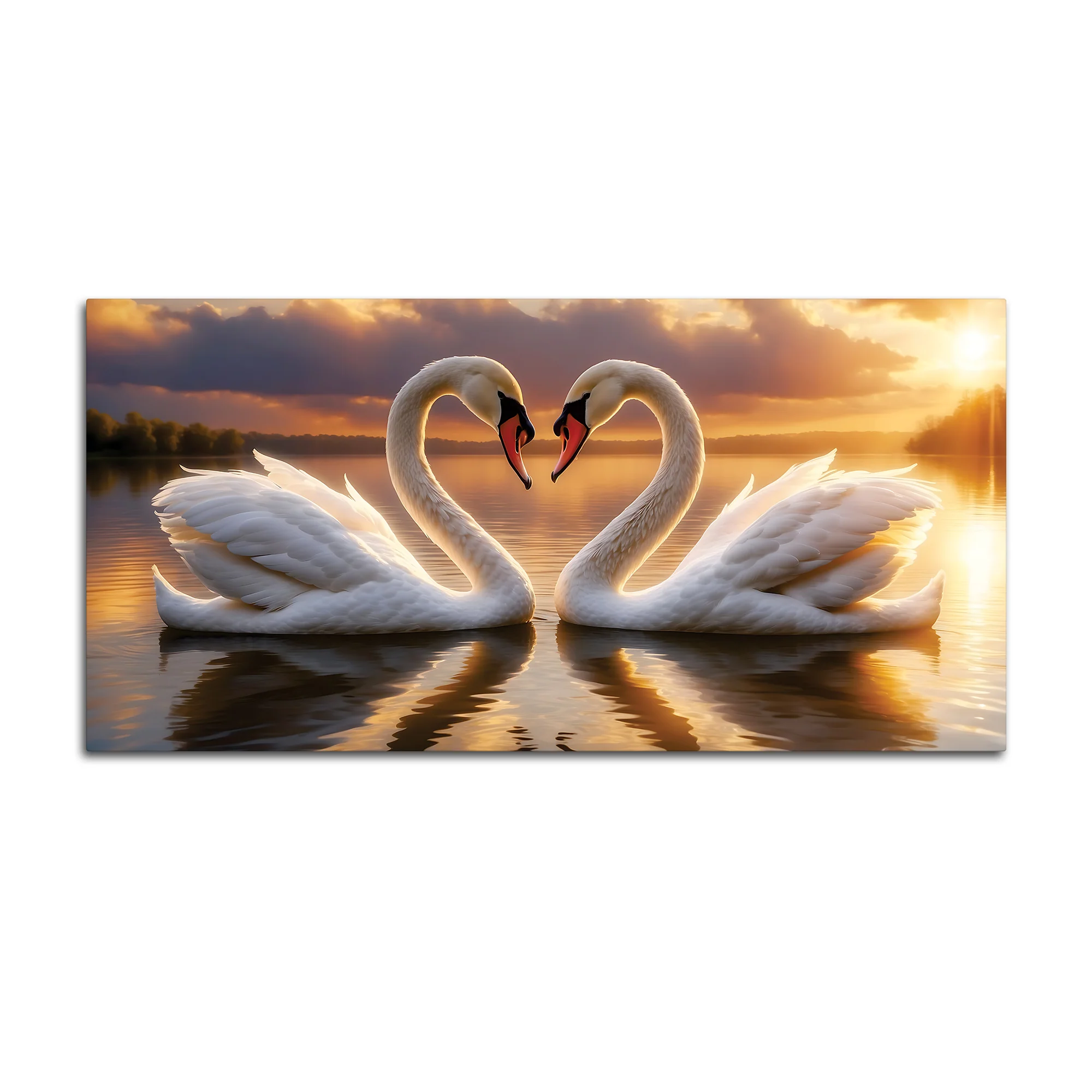 Love Swan Pair Canvas Painting for Bedroom & Living Room Wall - Image 4