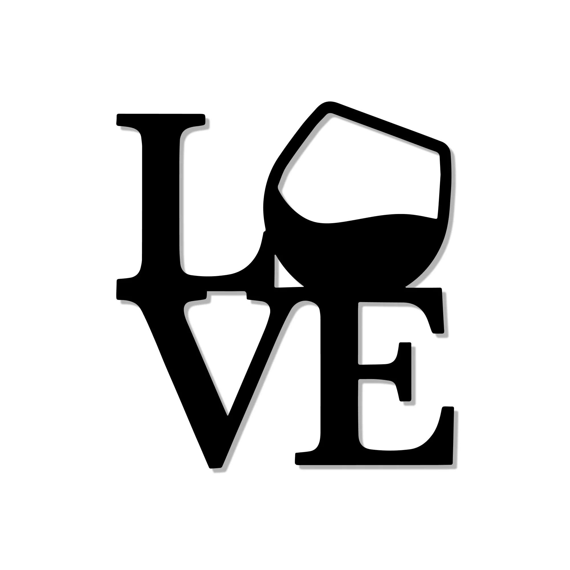 Love with Wine Metal Art Bar Wall Decor - Image 3