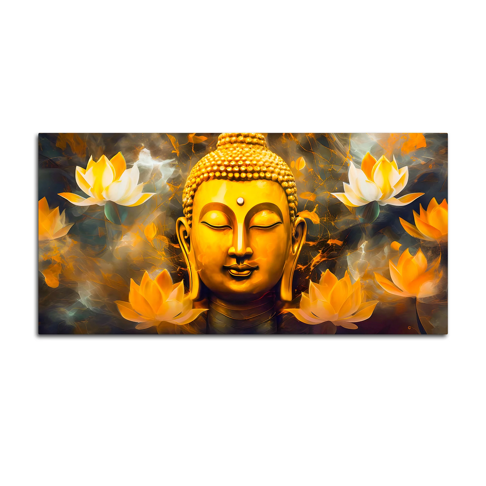 Luxurious Buddha Lotus Canvas Painting for Elegant Interiors - Image 4