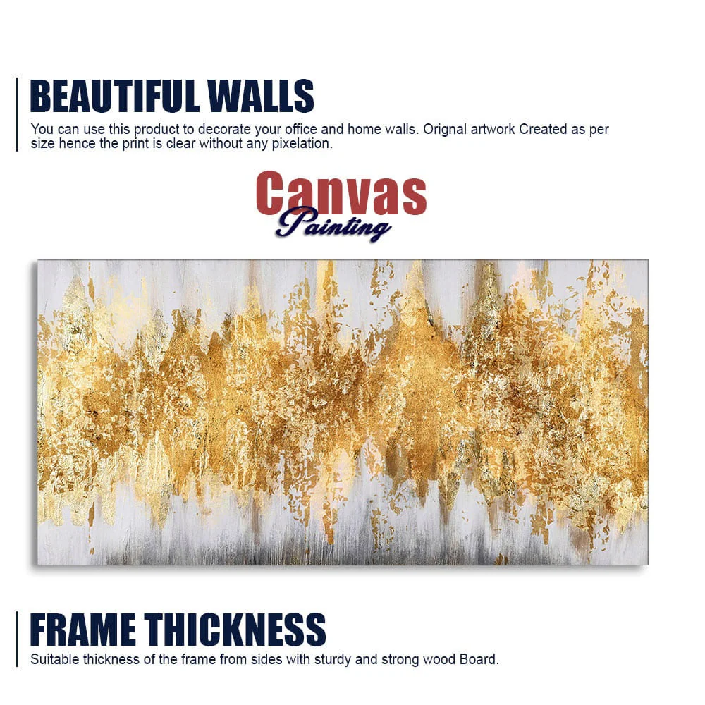 Luxurious Golden Pattern Premium Canvas Wall Painting - Image 6
