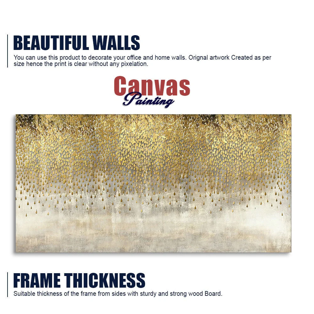 Luxurious Golden Pattern Premium Wall Painting - Image 6