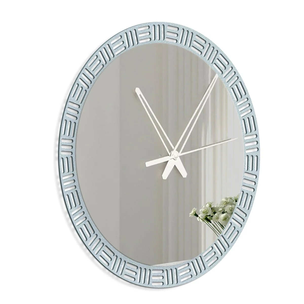 Luxurious Style Mirror with Wall Clock - Image 2