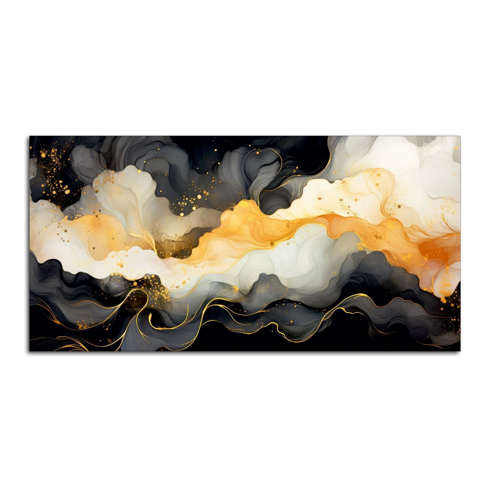 Luxury Abstract Fluid Art Canvas Wall Painting - Image 4