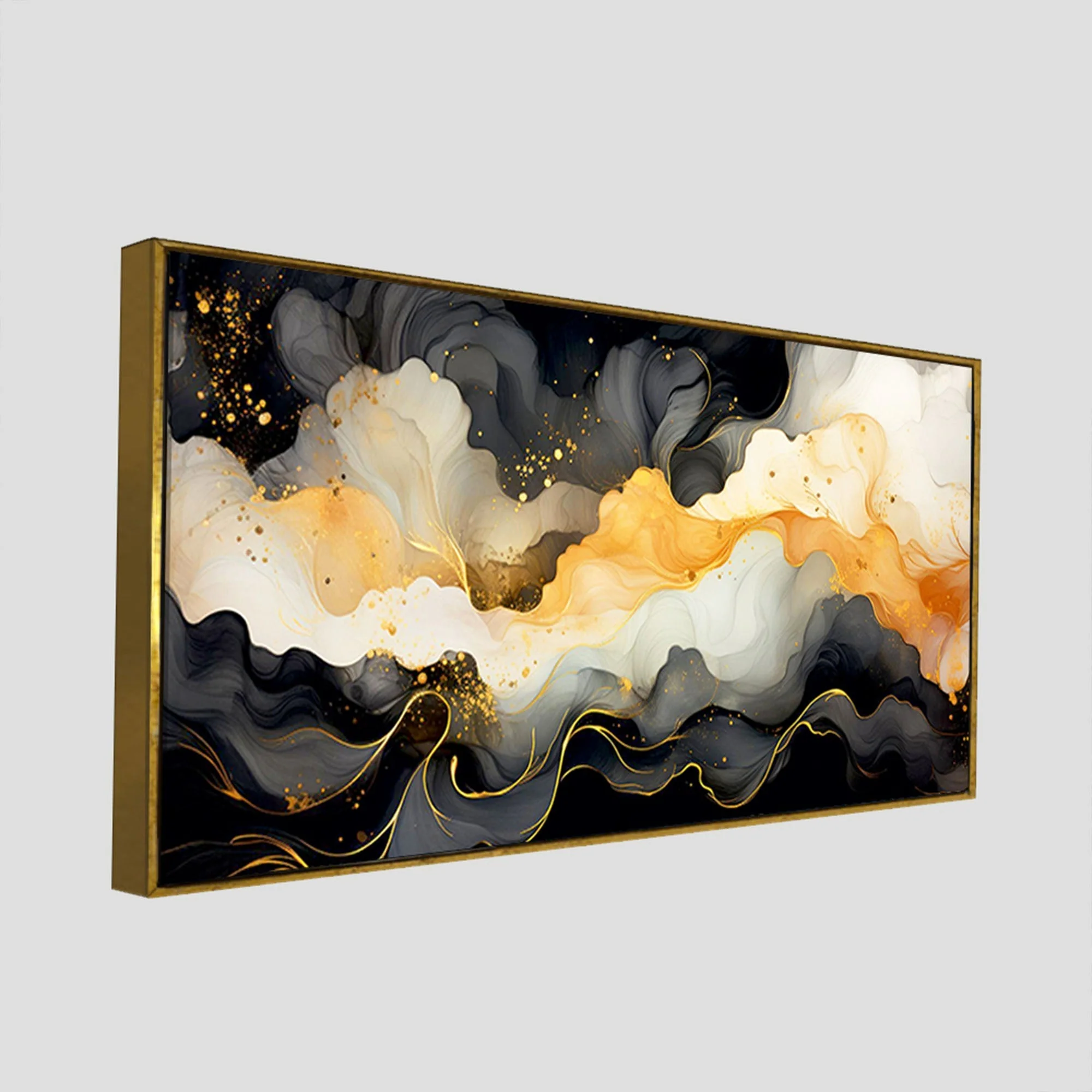 Luxury Abstract Fluid Art Canvas Wall Painting - Image 5