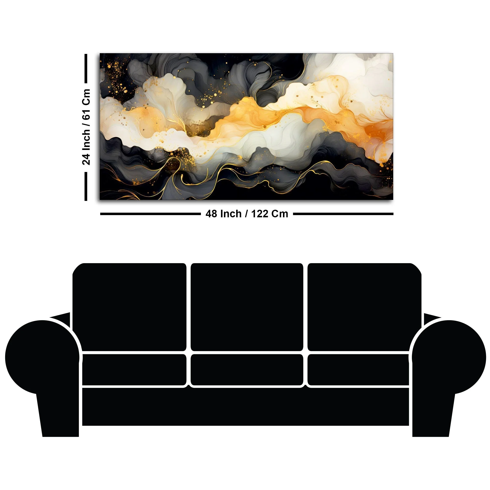Luxury Abstract Fluid Art Canvas Wall Painting - Image 7