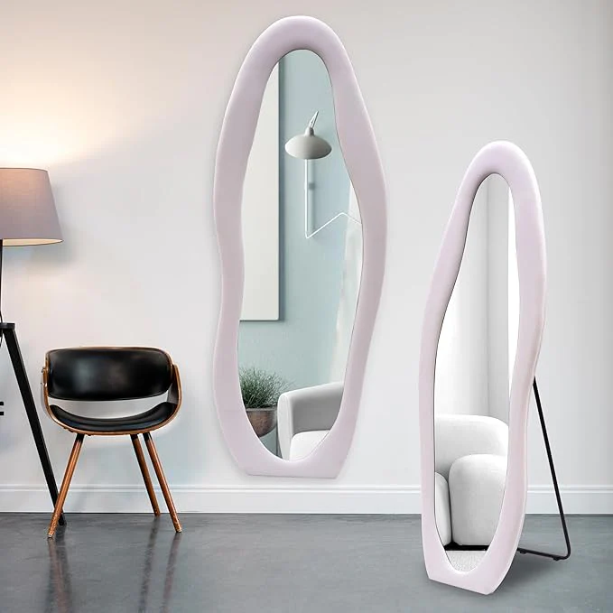 Luxury Abstract Shape Full Body Standing Mirror for Home & Studio – Premium Designer Floor Mirror - Image 3